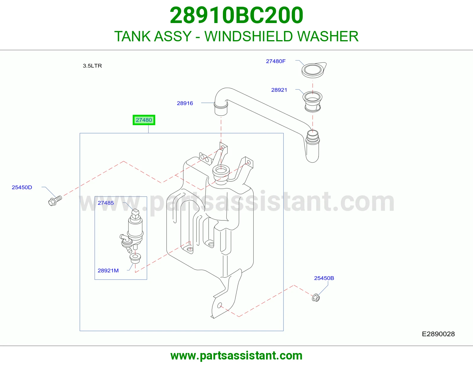 قربه مساحات 28910BC200