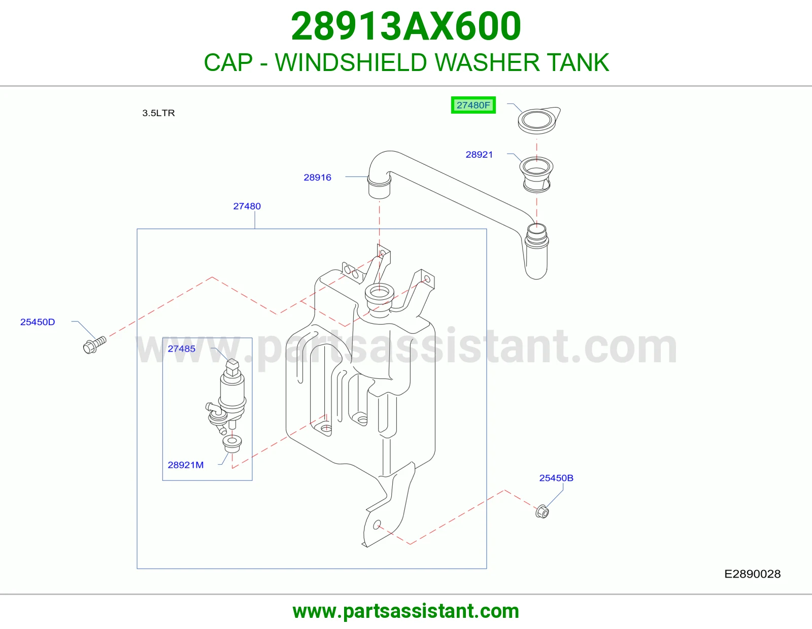 غطا قربه مساحات 28913AX600
