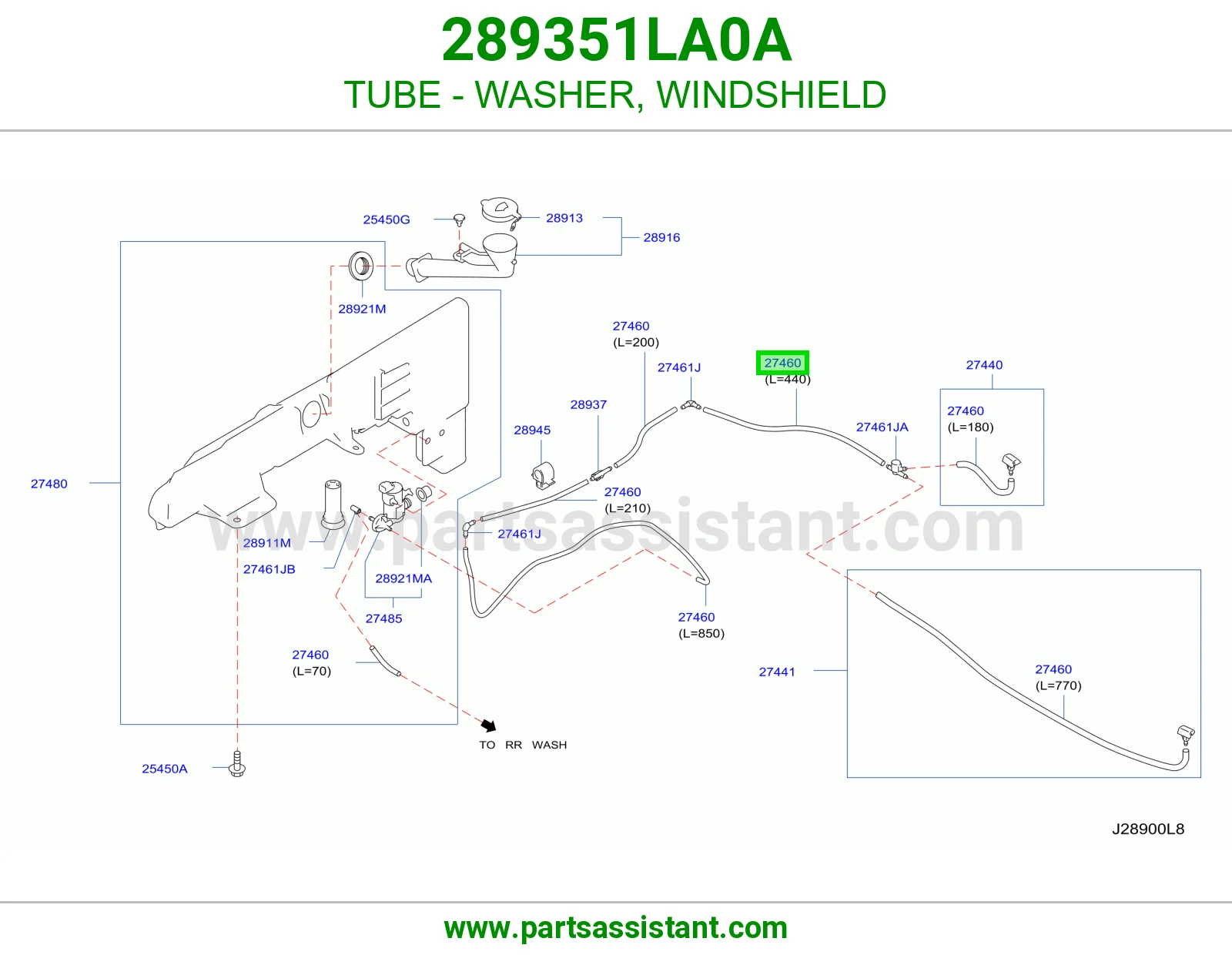 ماسورة وردة قزاز أمامي 289351LA0A