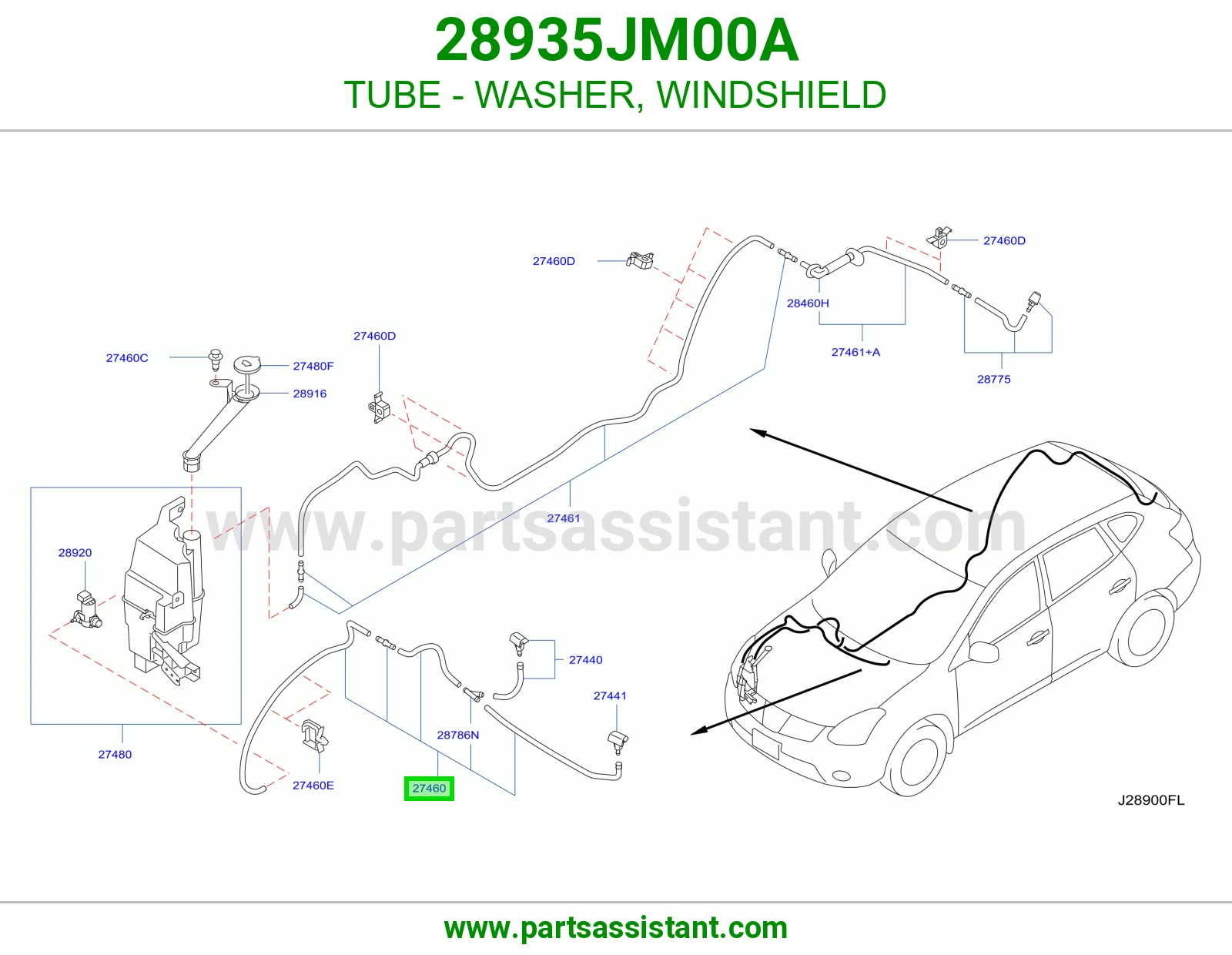 ماسورة وردة قزاز أمامي 28935JM00A