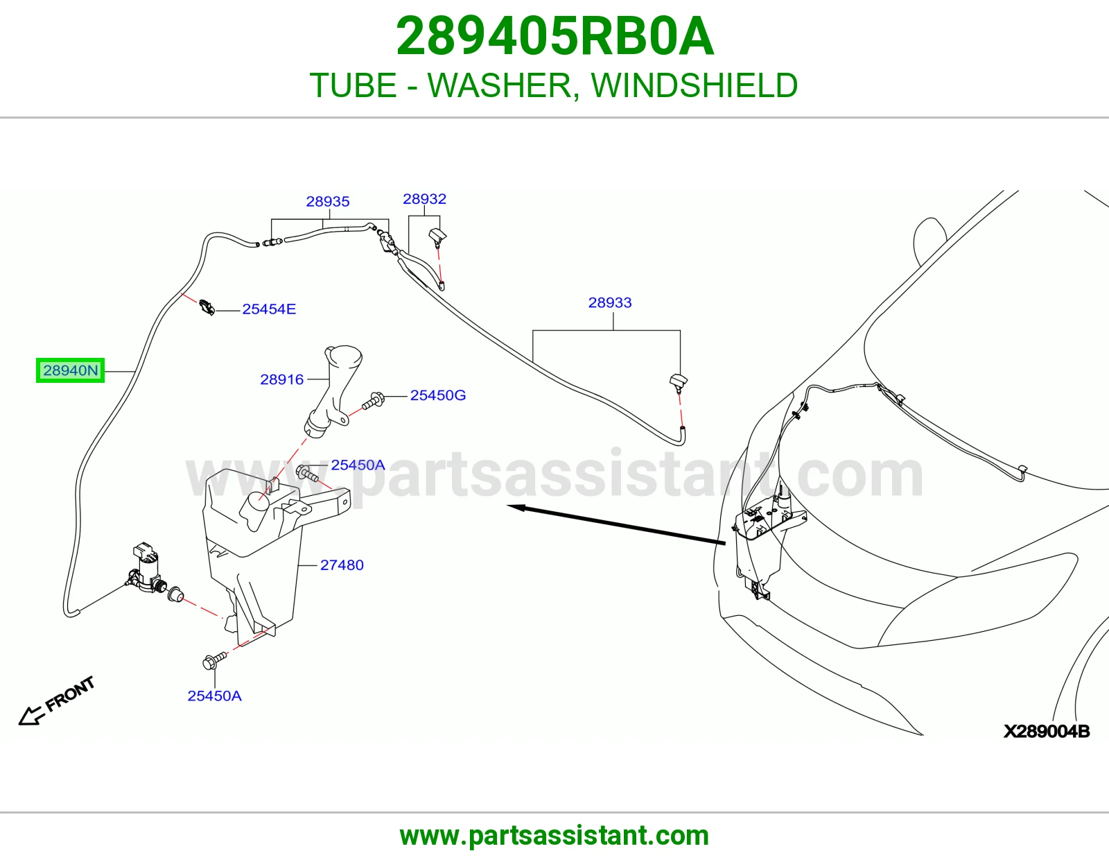 ماسورة وردة قزاز أمامي 289405RB0A