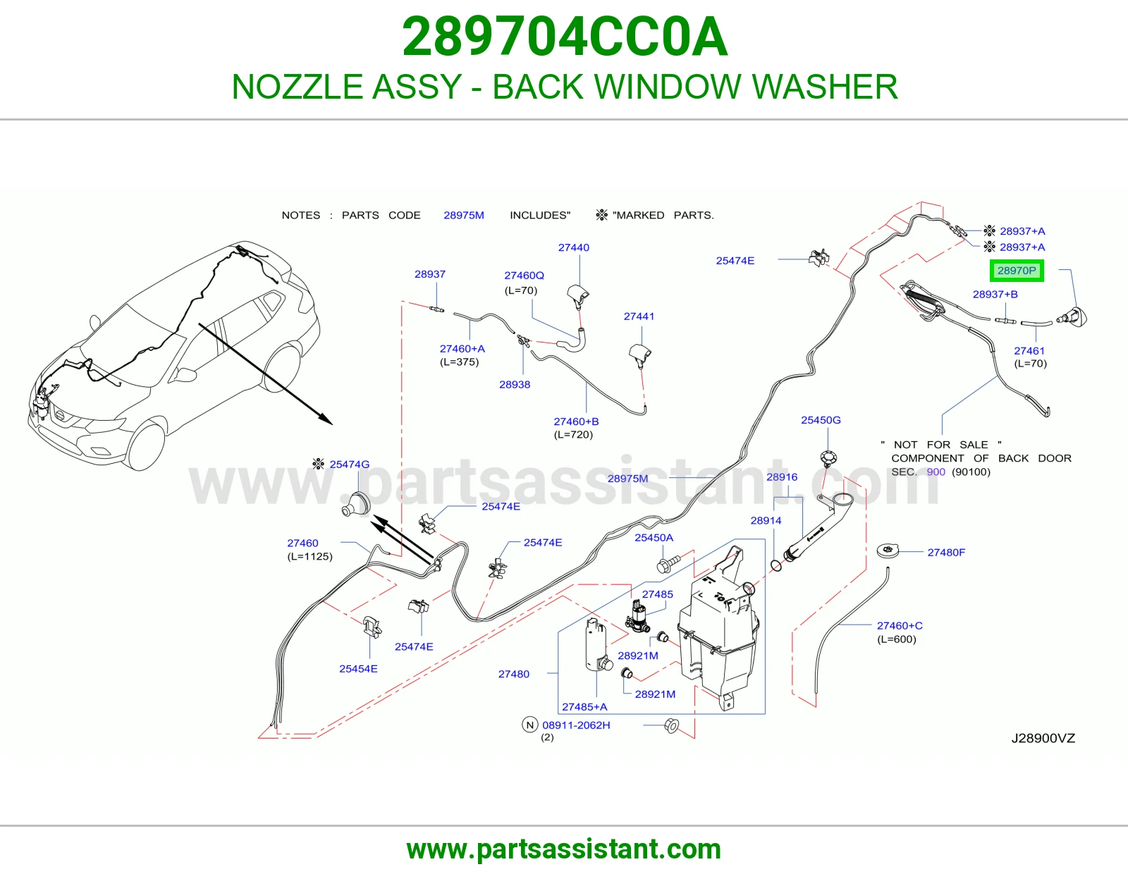 بخاخ مساحات خلفي 289704CC0A