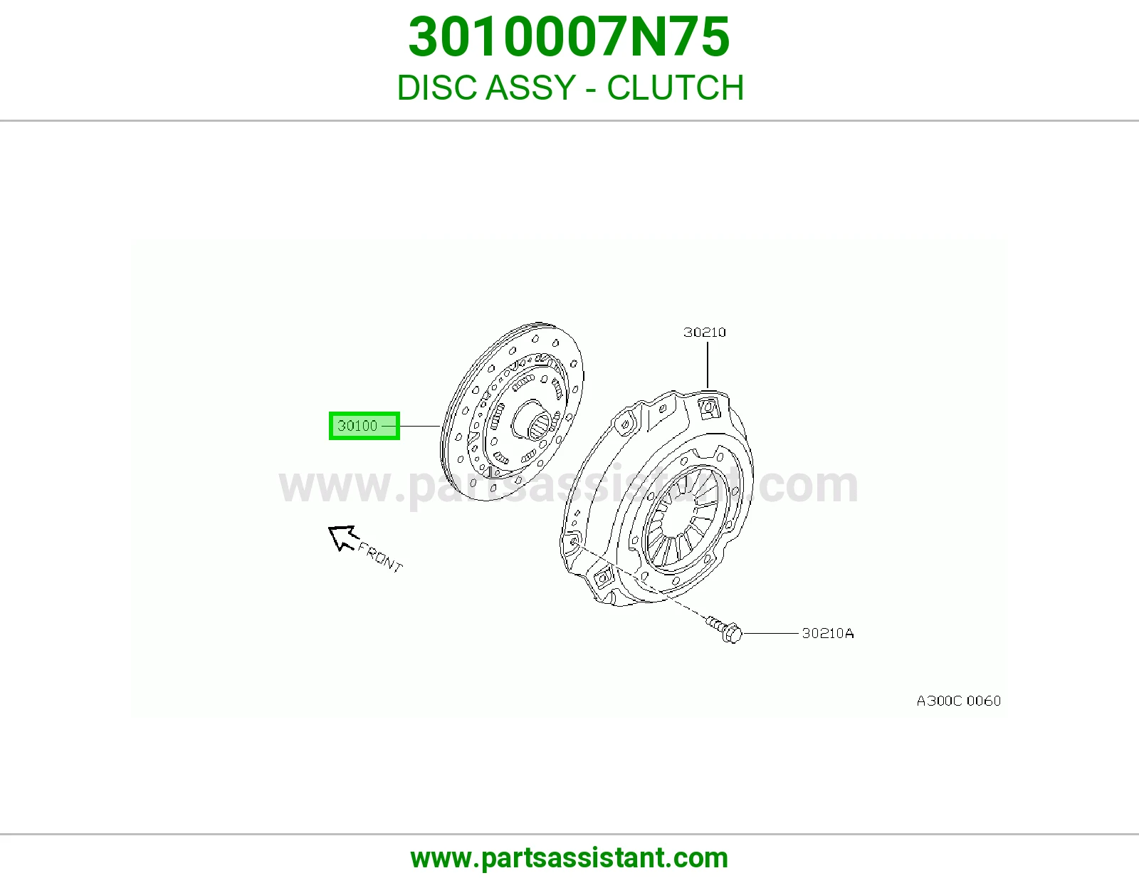 DISC ASSY - CLUTCH 3010007N75