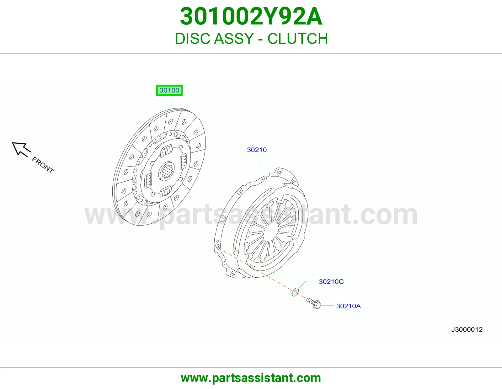 صحن كلتش قير 301002Y92A