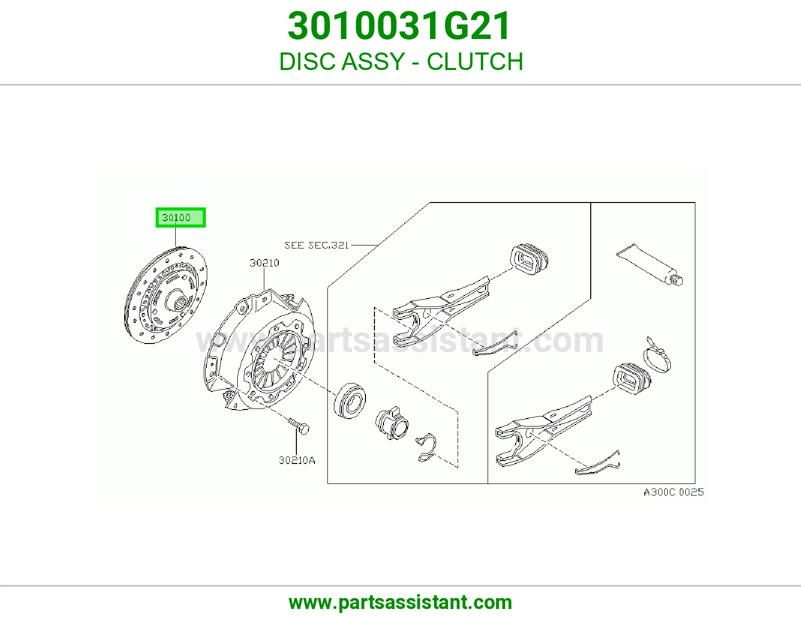 DISC ASSY - CLUTCH 3010031G21
