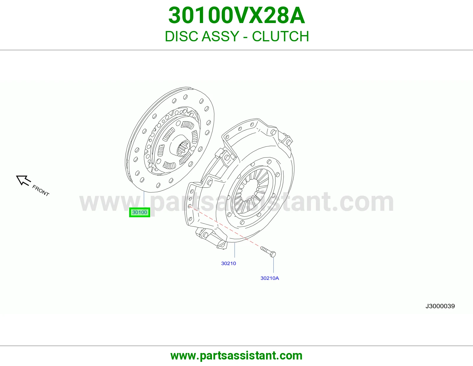 صحن كلتش قير 30100VX28A
