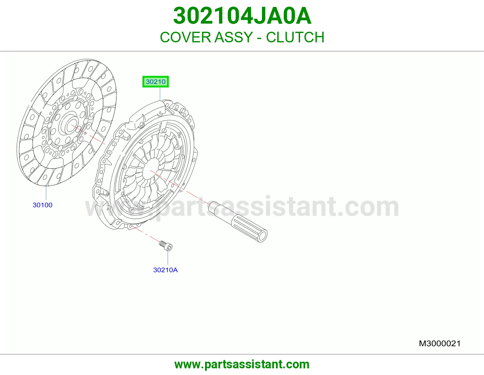 دزق كلتش قير 302104JA0A