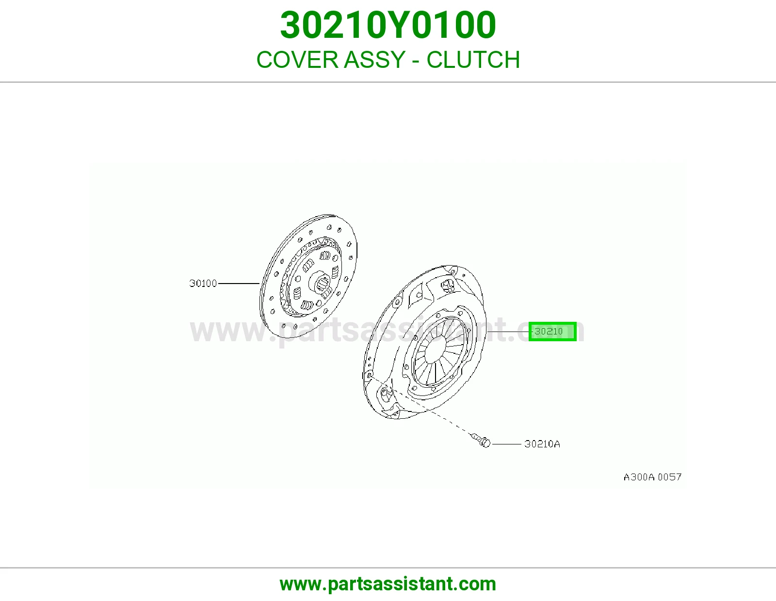COVER ASSY - CLUTCH 30210Y0100