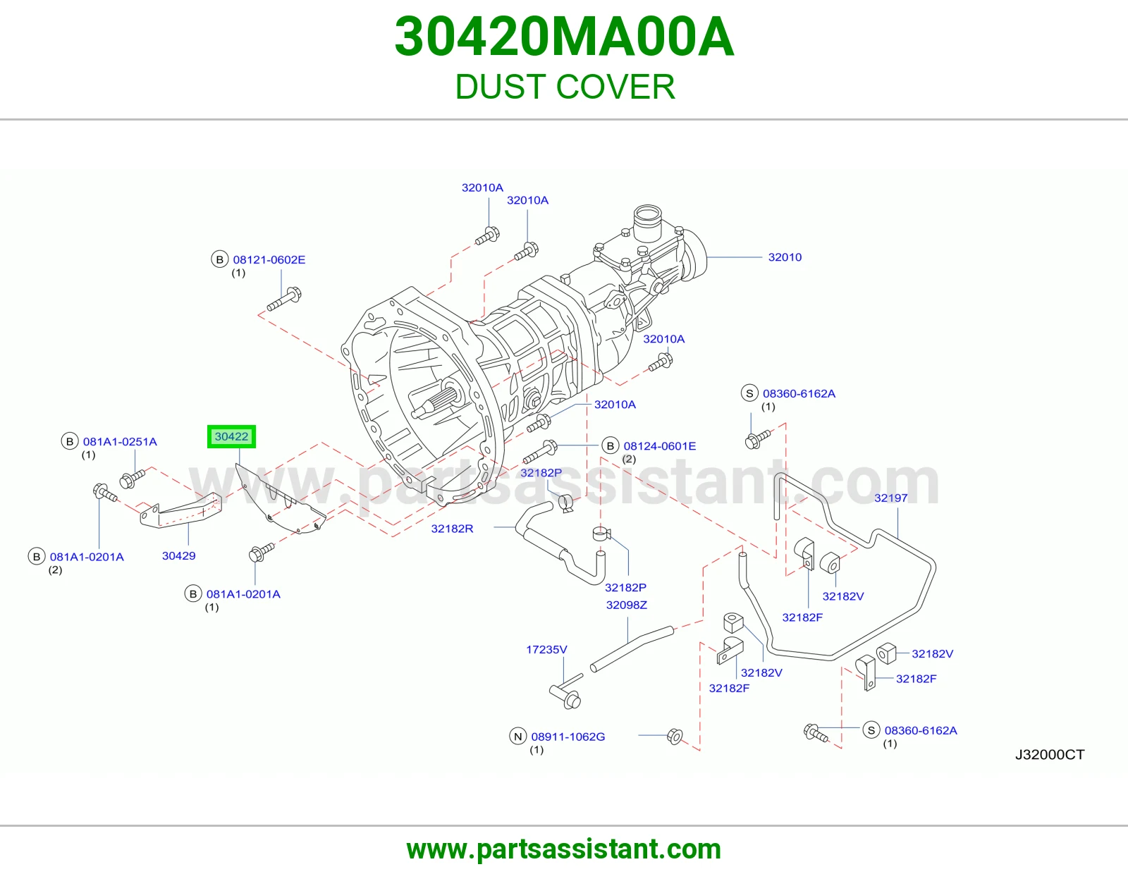 غطاء غبار 30420MA00A
