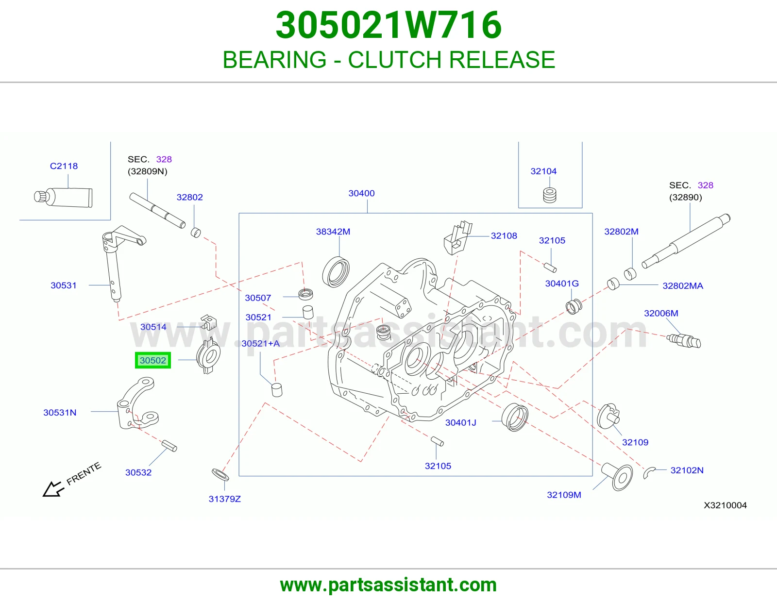 BEARING - CLUTCH RELEASE 305021W716