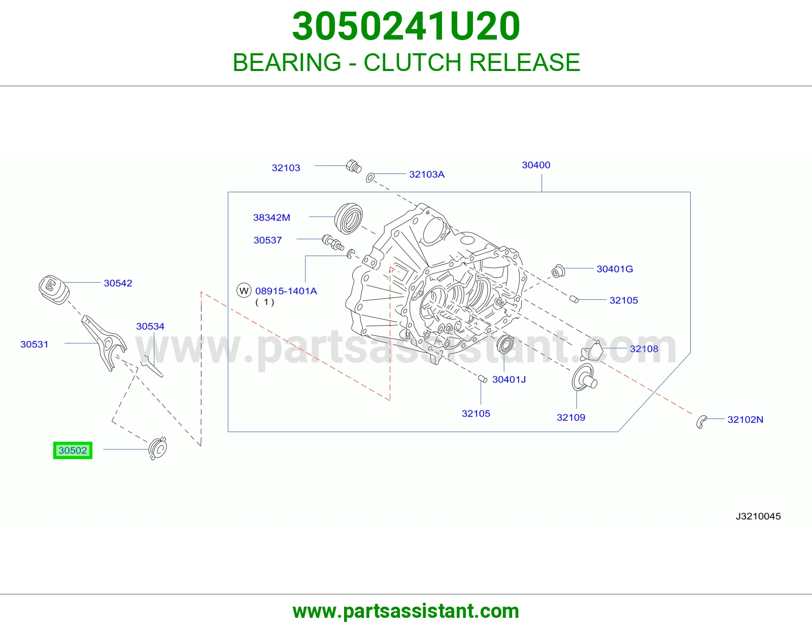 BEARING - CLUTCH RELEASE 3050241U20