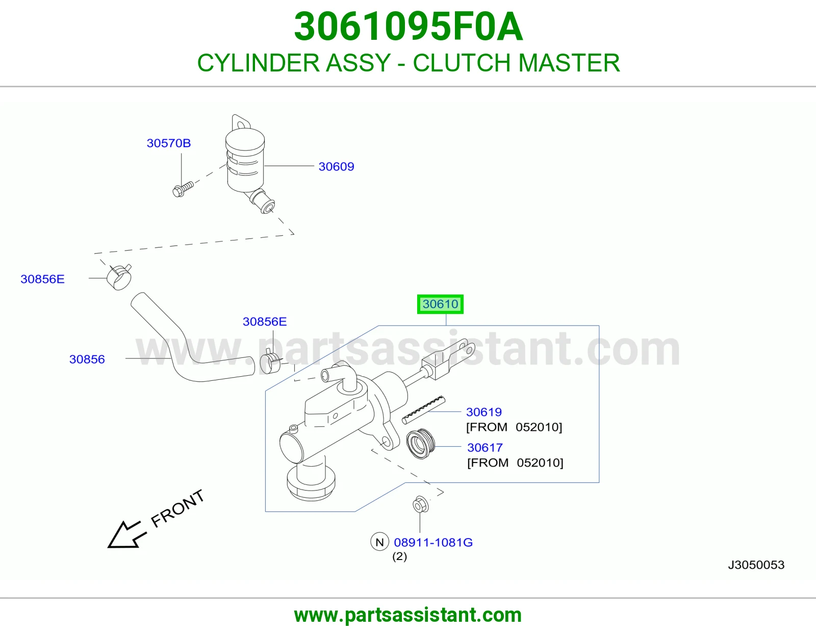CYLINDER ASSY - CLUTCH MASTER 3061095F0A