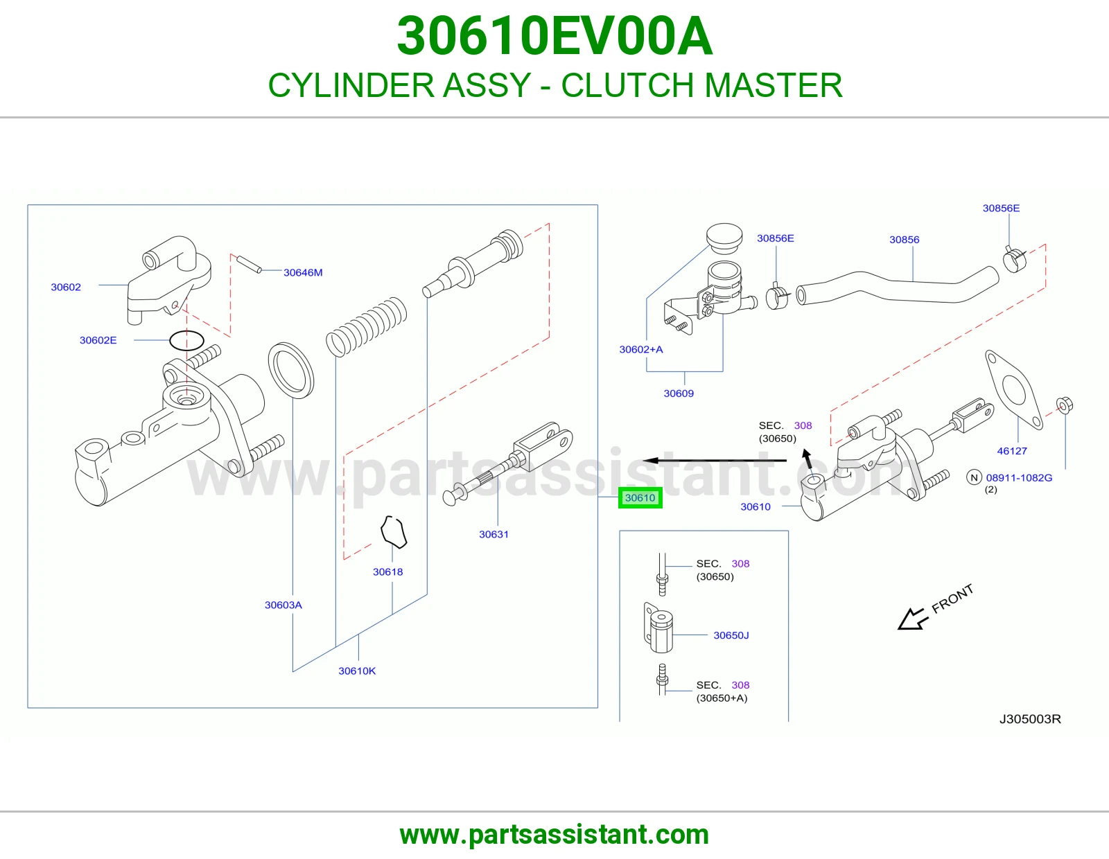 علبه كلتش فوق 30610EV00A