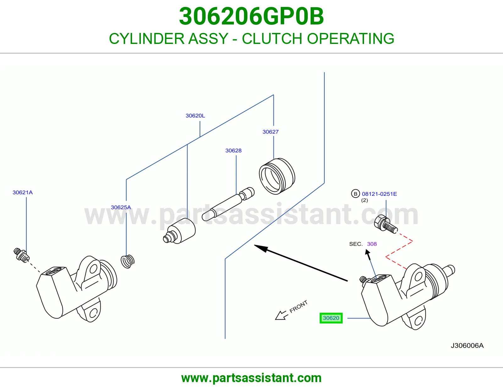علبه كلتش تحت 306206GP0B