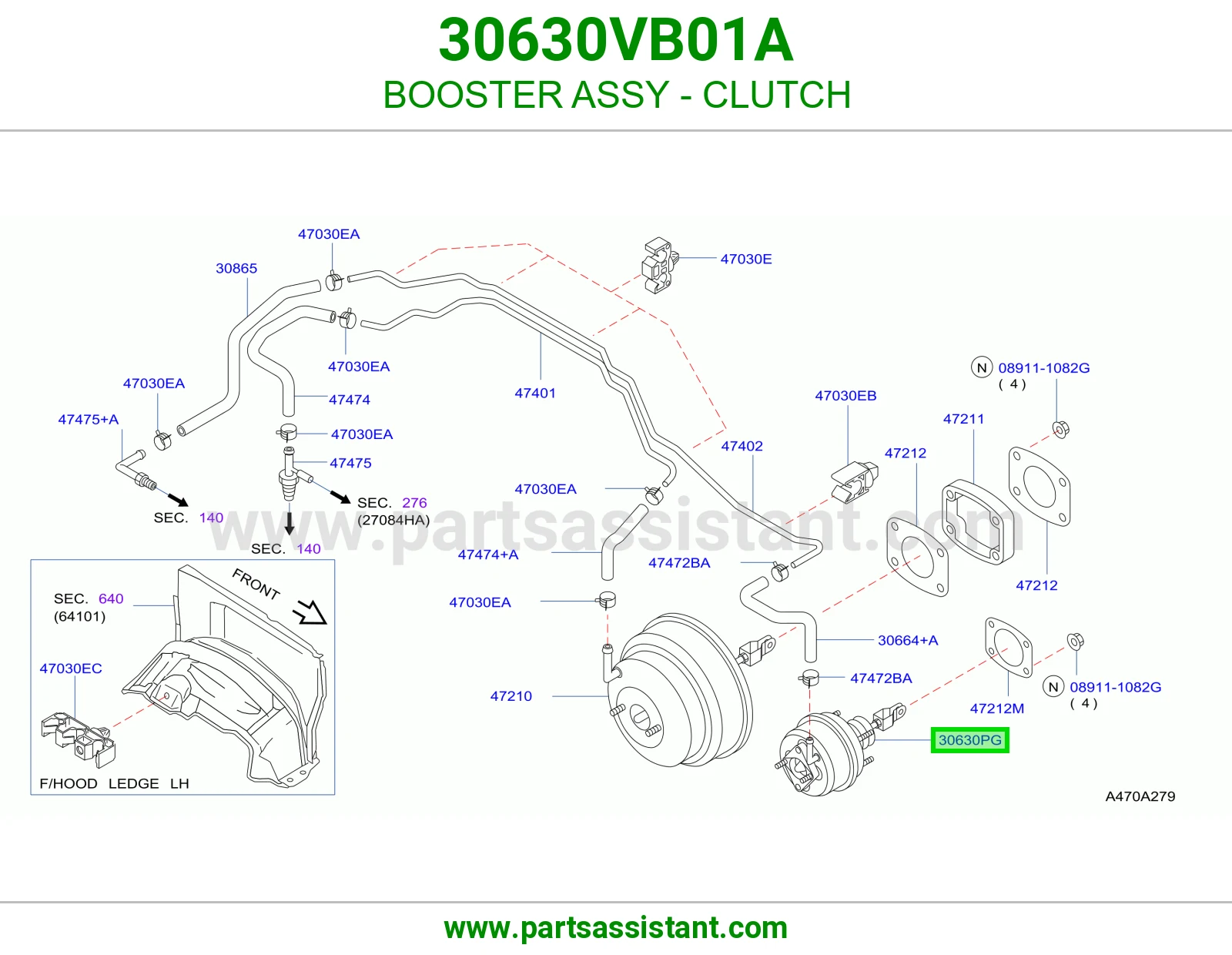 BOOSTER ASSY - CLUTCH 30630VB01A
