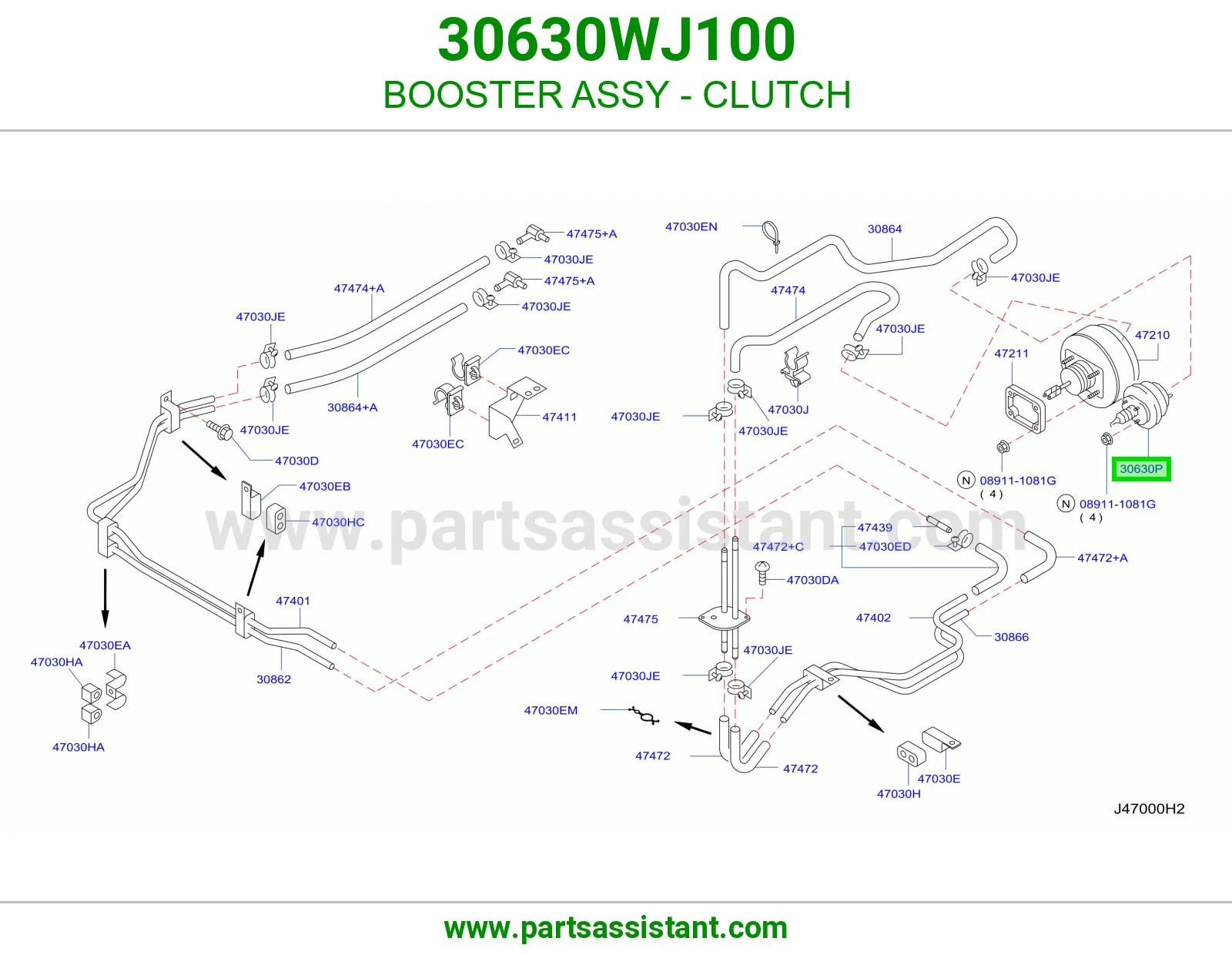 باكم كلتش 30630WJ100