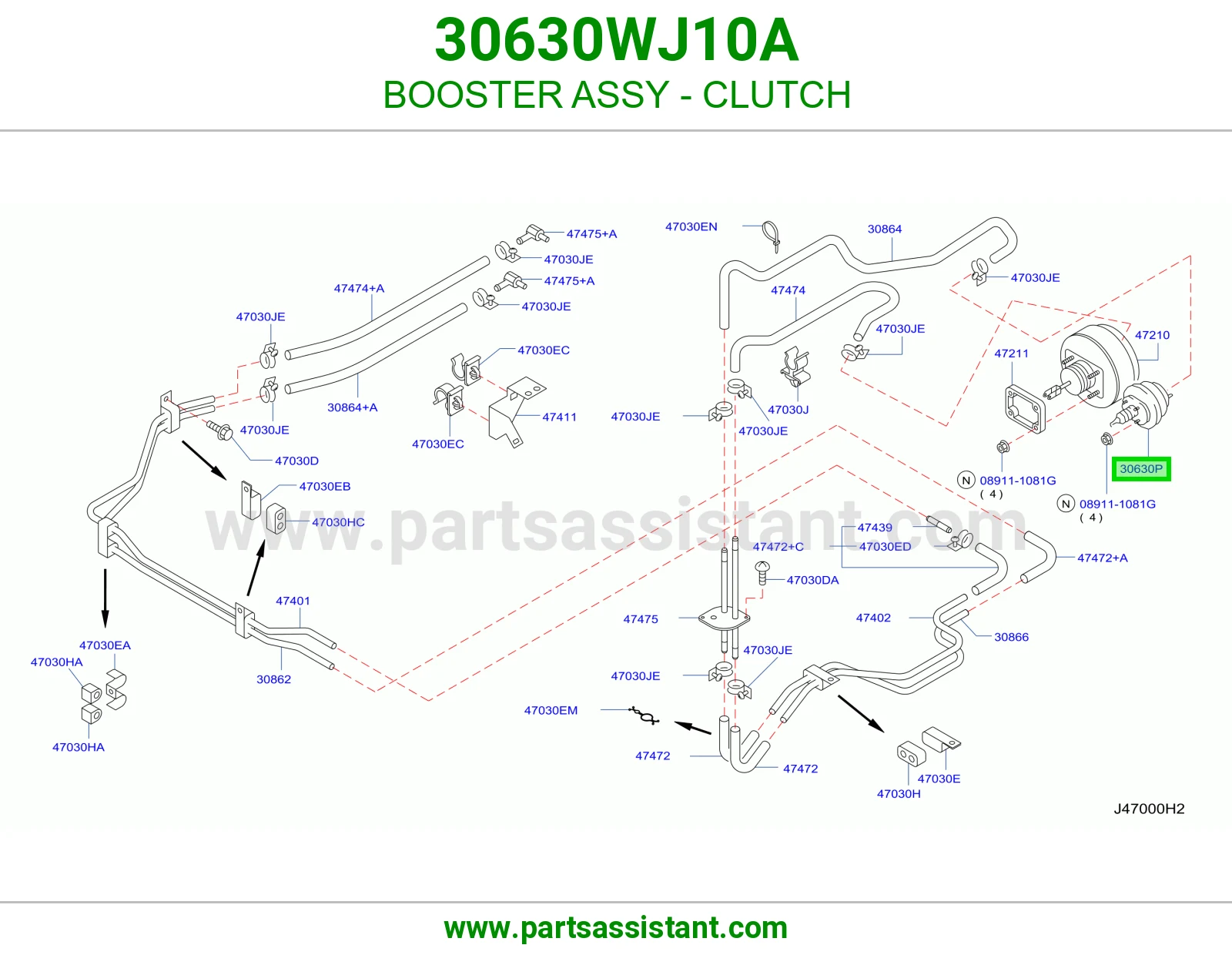 باكم كلتش 30630WJ10A
