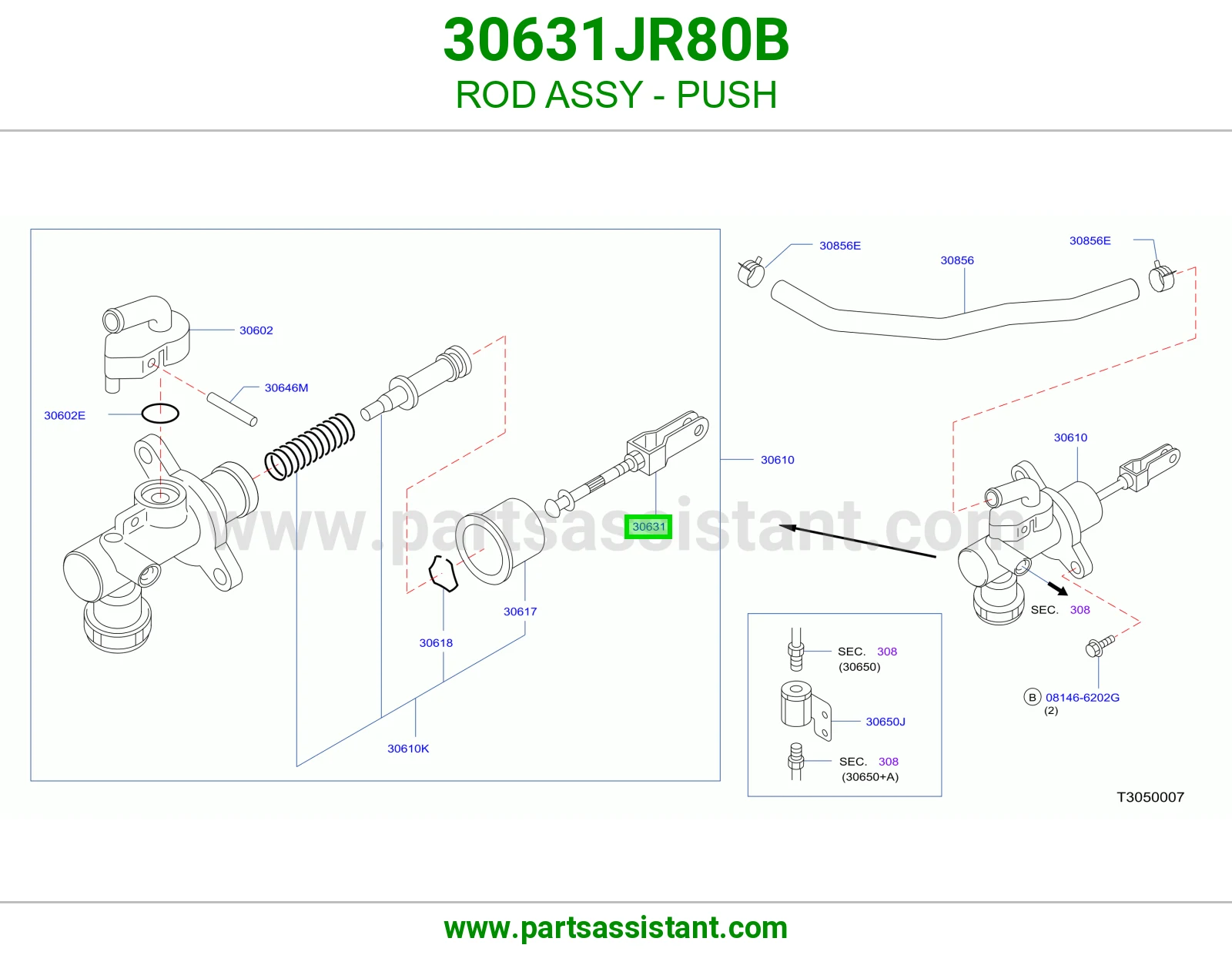 ذراع كبس كامل 30631JR80B
