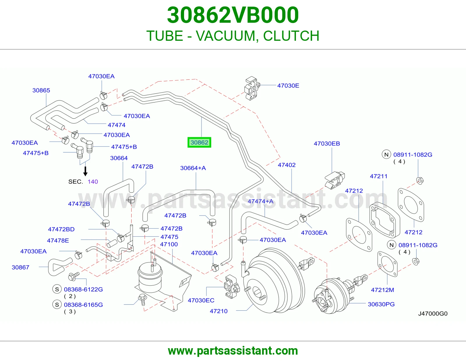 ماسورة باكم كلتش 30862VB000