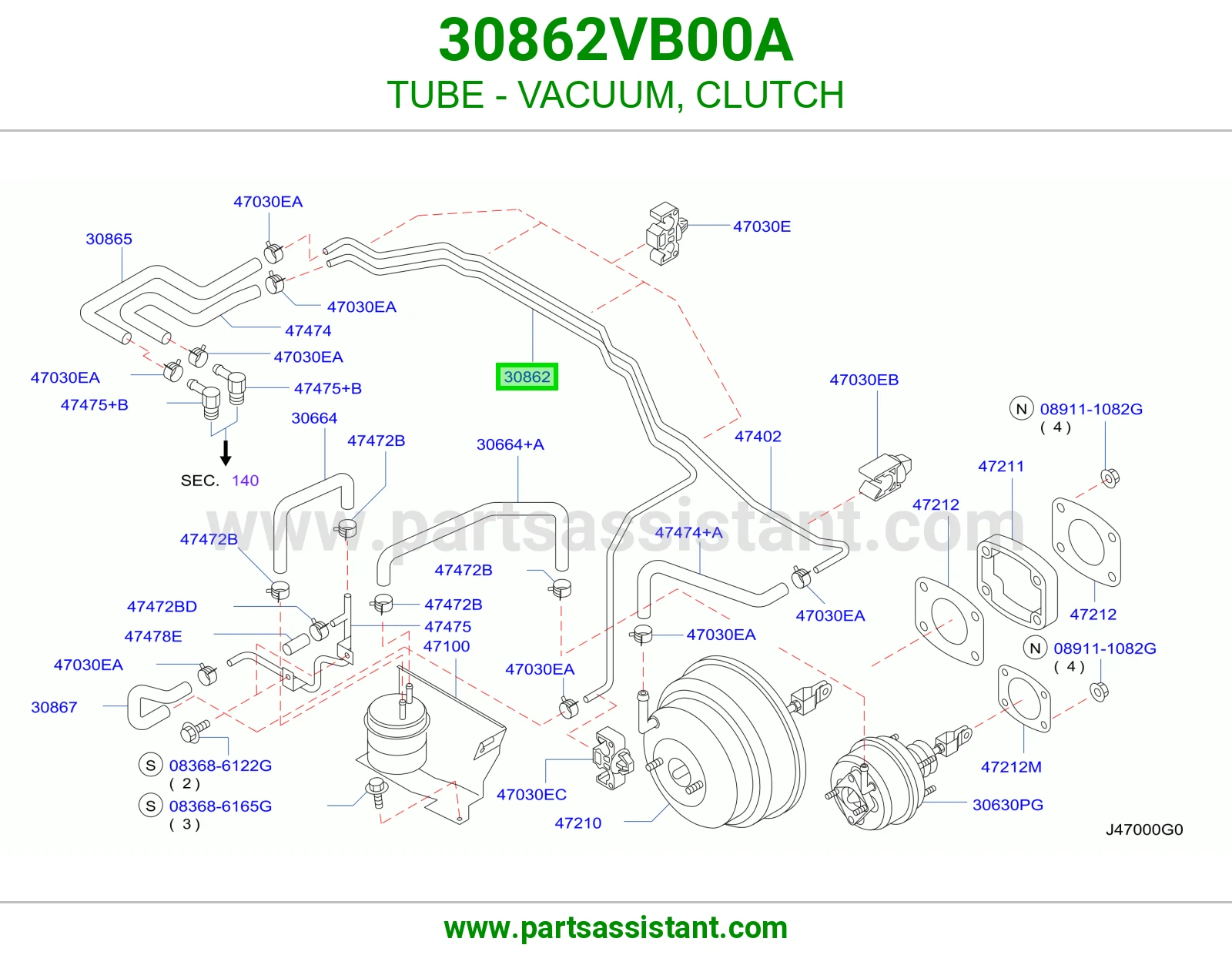 ماسورة باكم كلتش 30862VB00A