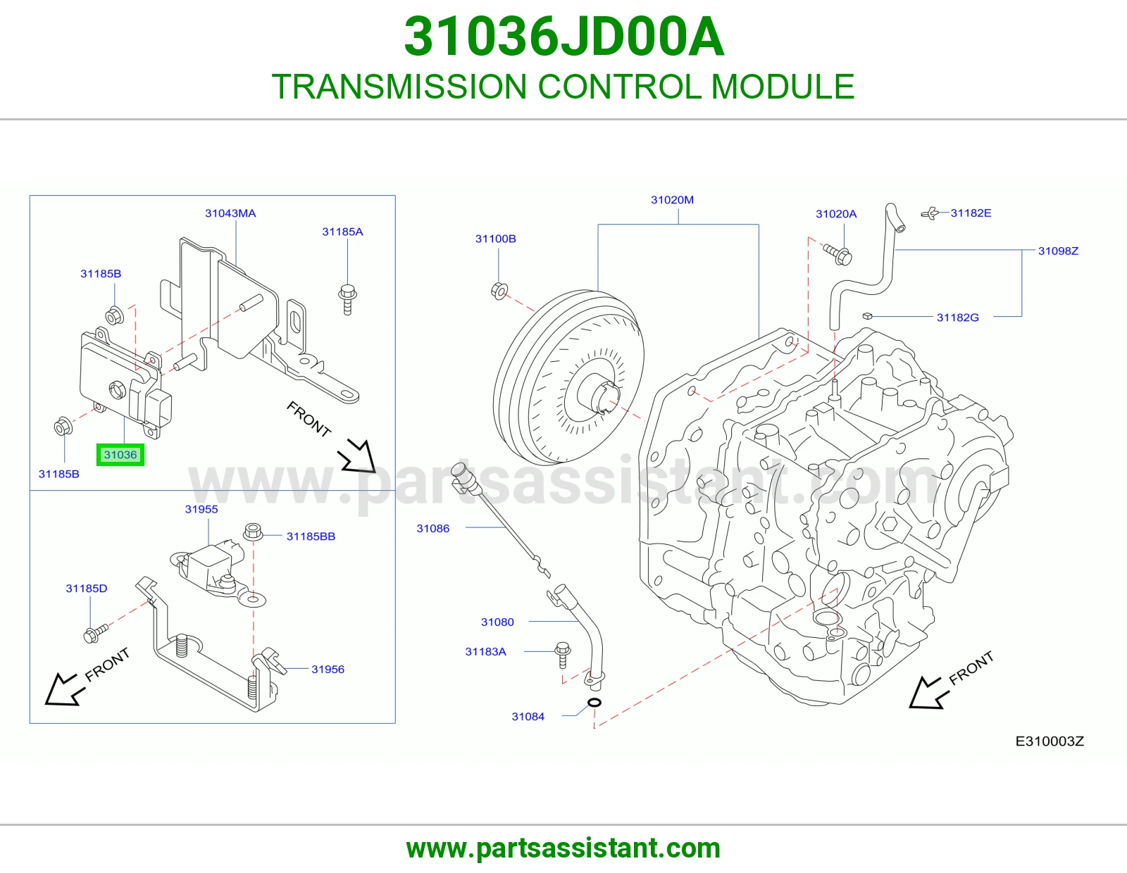 كمبيوتر قير 31036JD00A