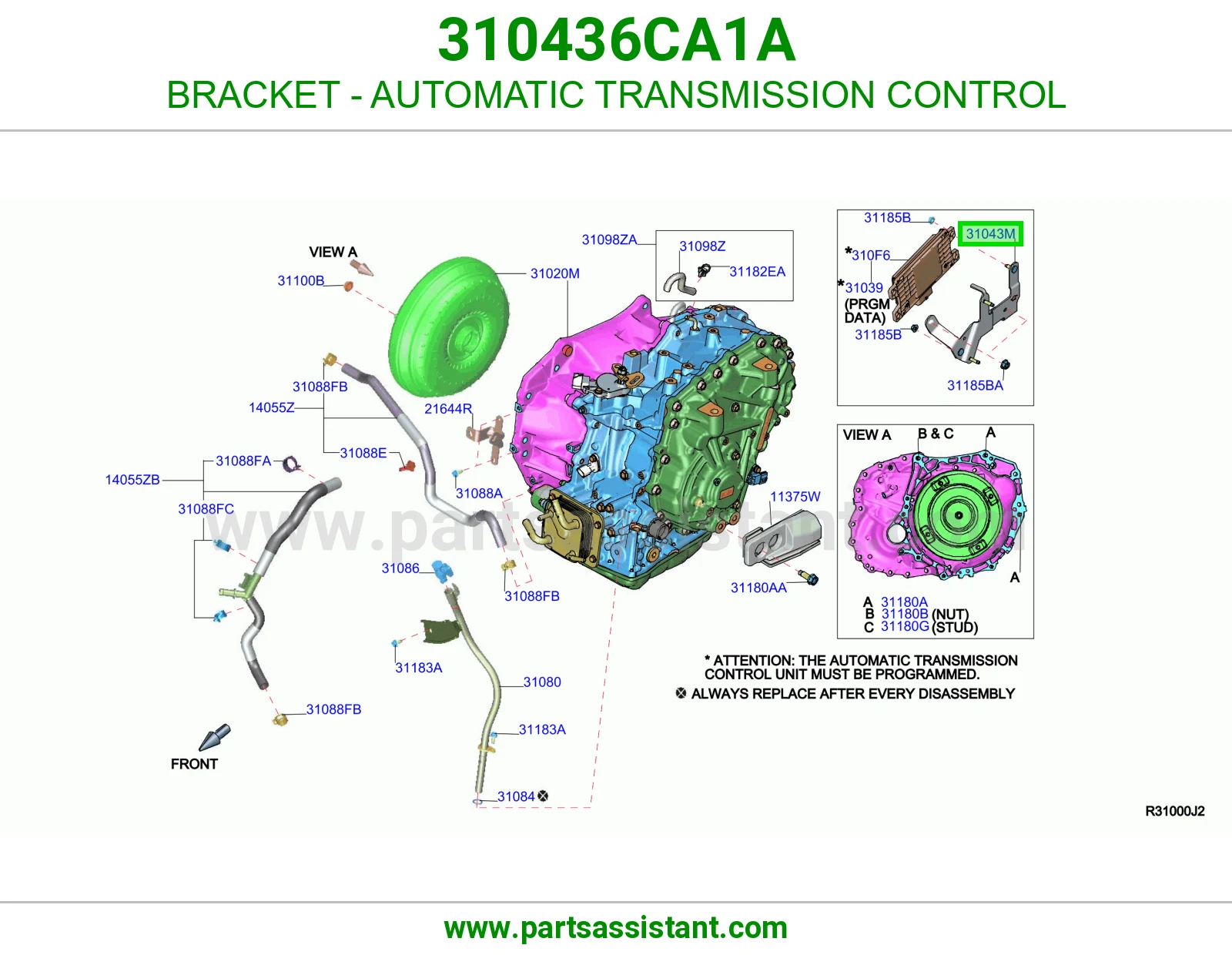 قاعدة تحكم قير أوتوماتيك 310436CA1A