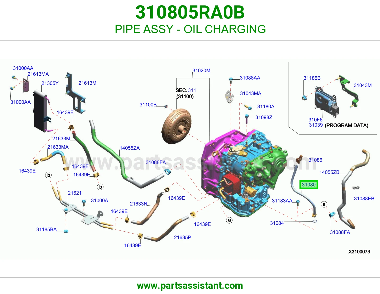 ماسوره عيار زيت قير 310805RA0B