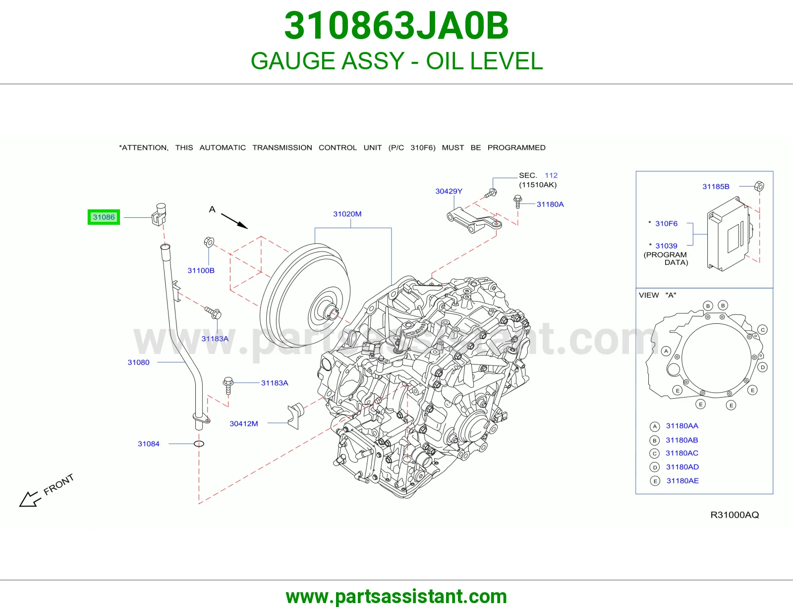 عيار زيت قير 310863JA0B