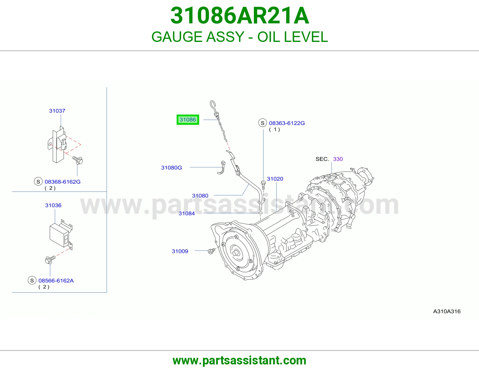 عيار زيت قير 31086AR21A