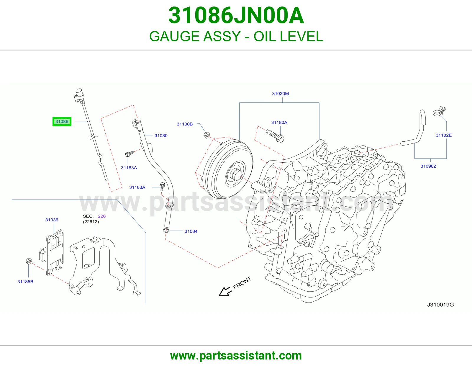عيار زيت قير 31086JN00A
