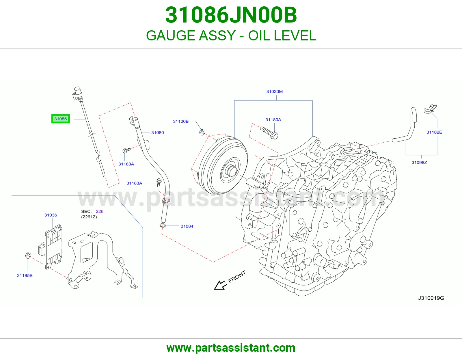 GAUGE ASSY - OIL LEVEL 31086JN00B