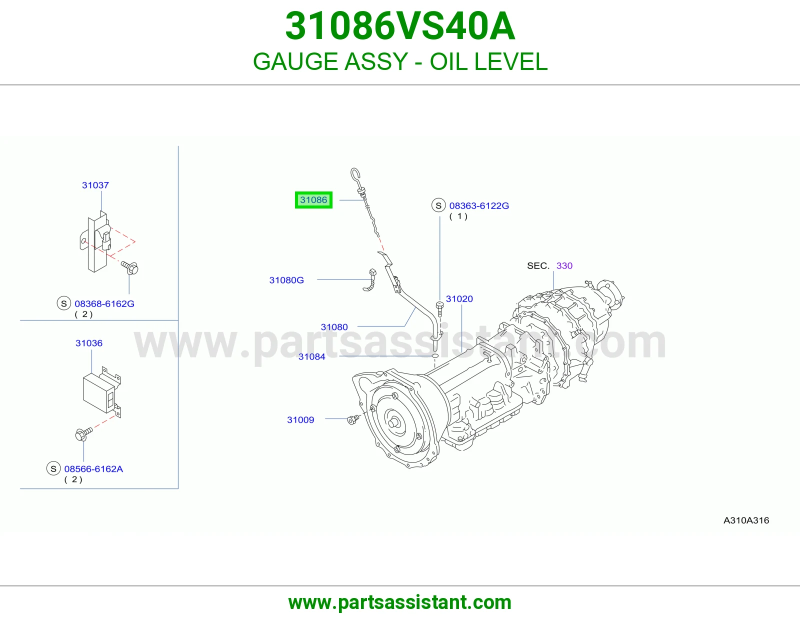 عيار زيت قير 31086VS40A