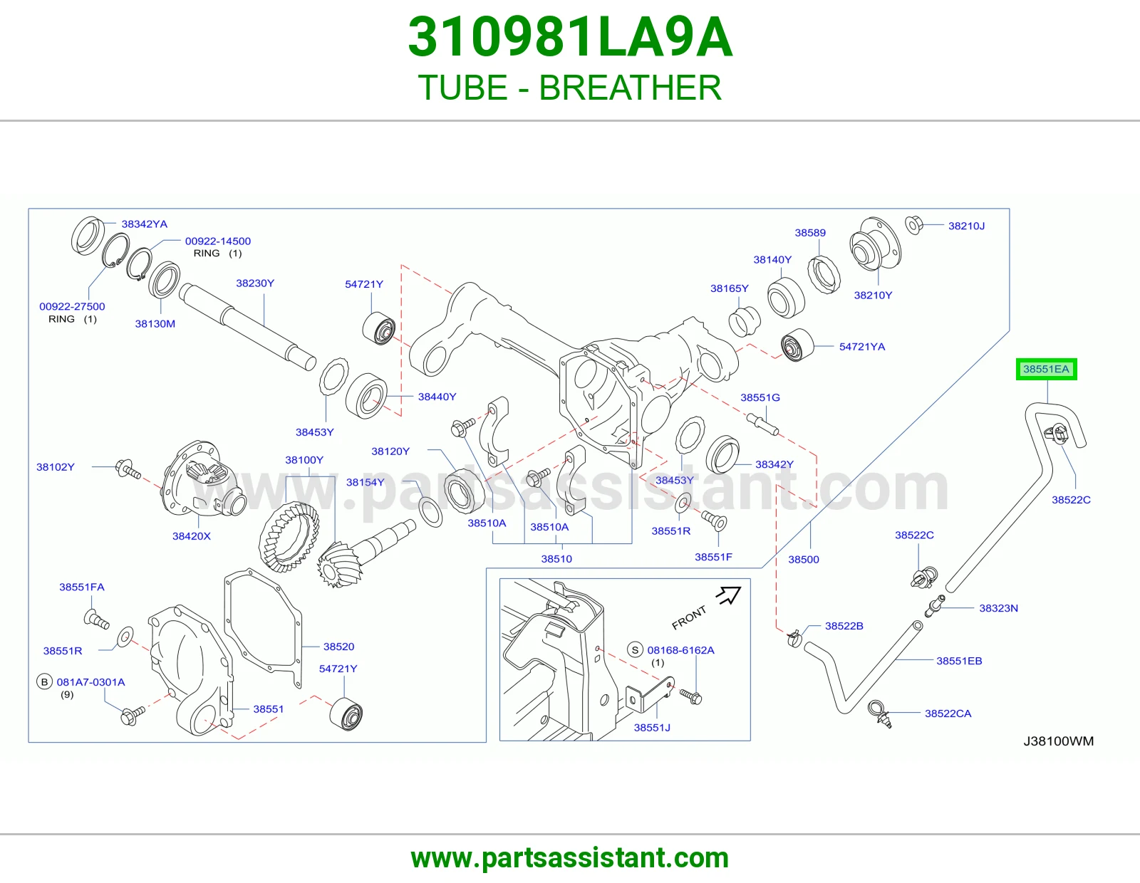 ماسورة فتحة تنفيس 310981LA9A