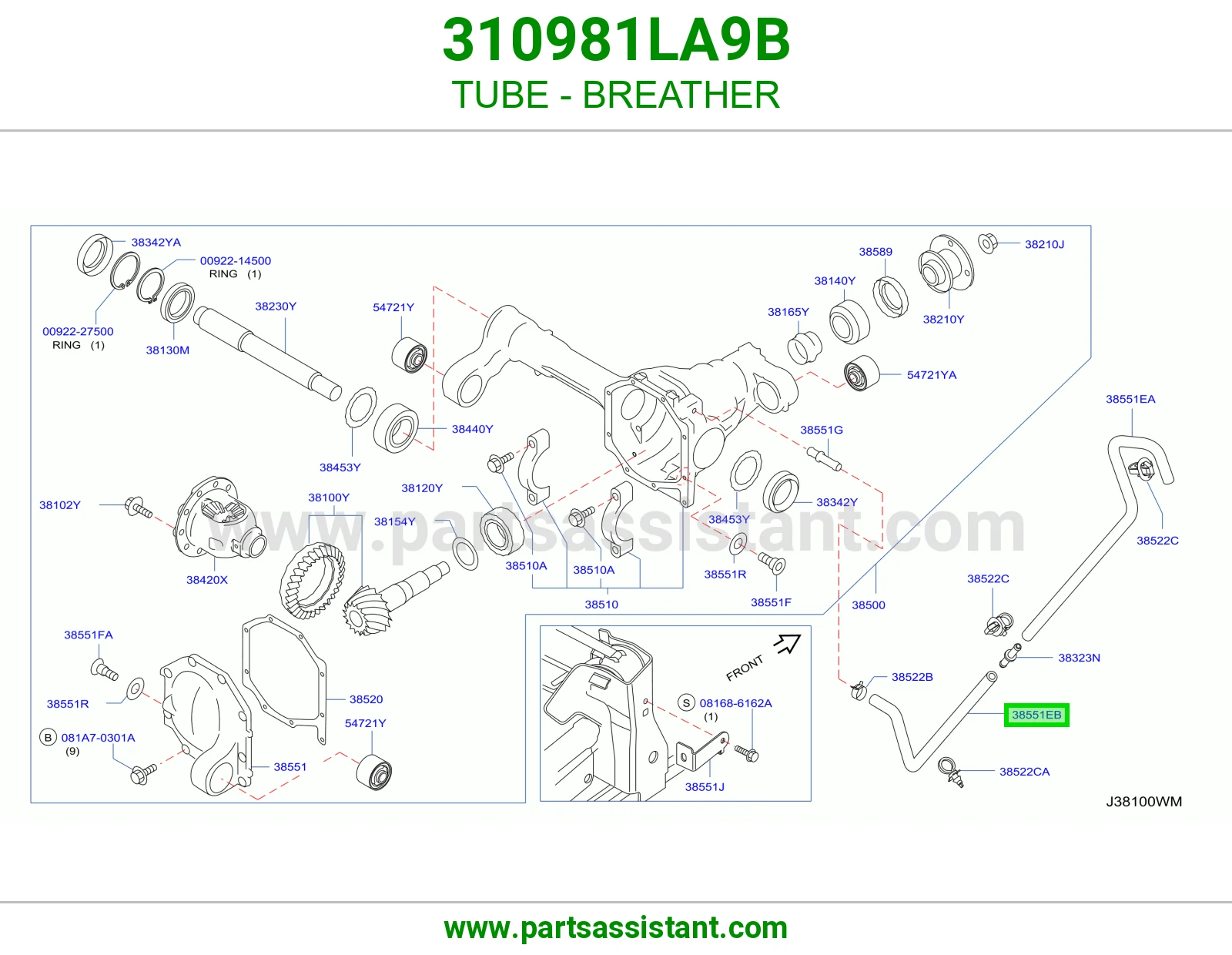 ماسورة فتحة تنفيس 310981LA9B