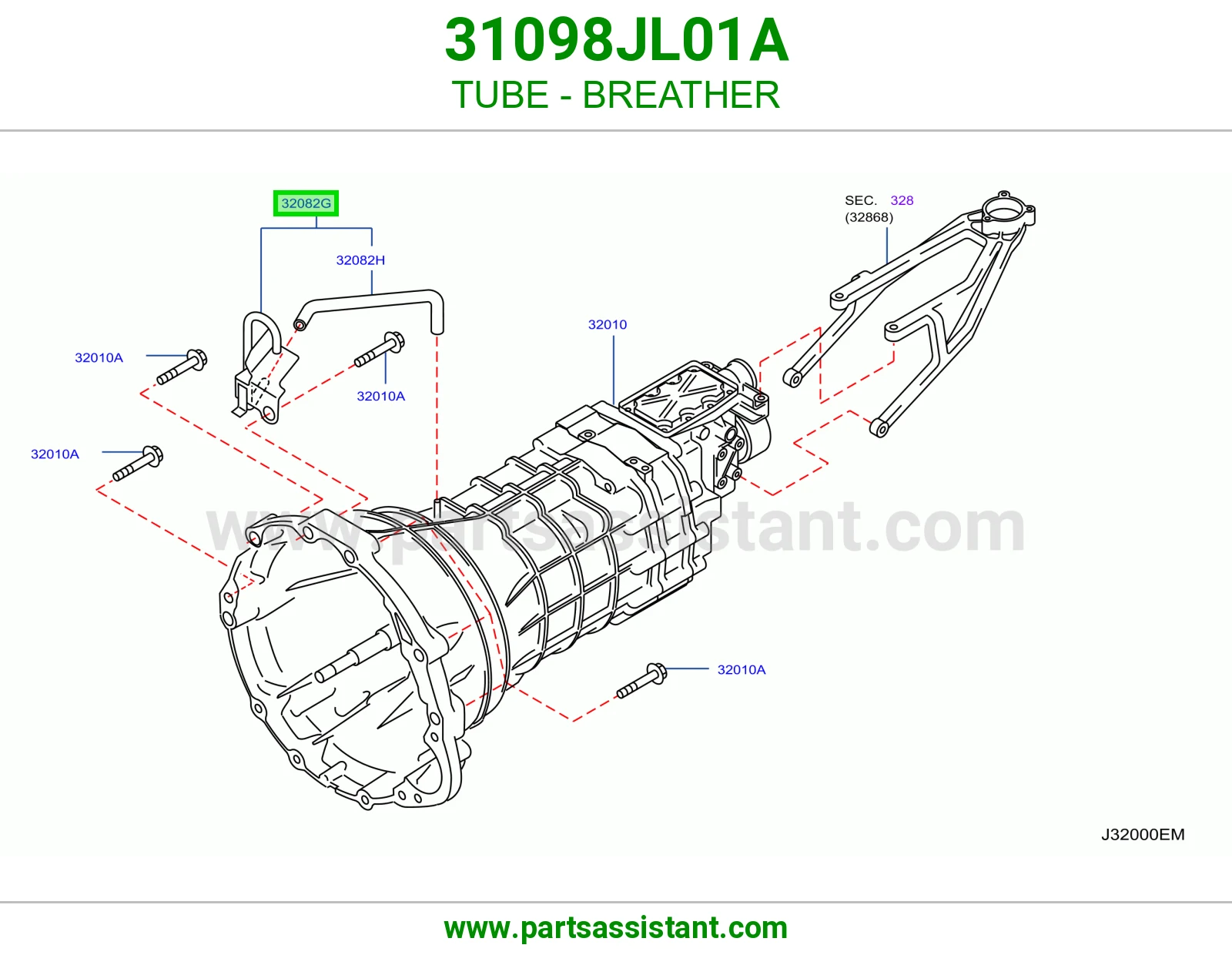 ماسورة فتحة تنفيس 31098JL01A