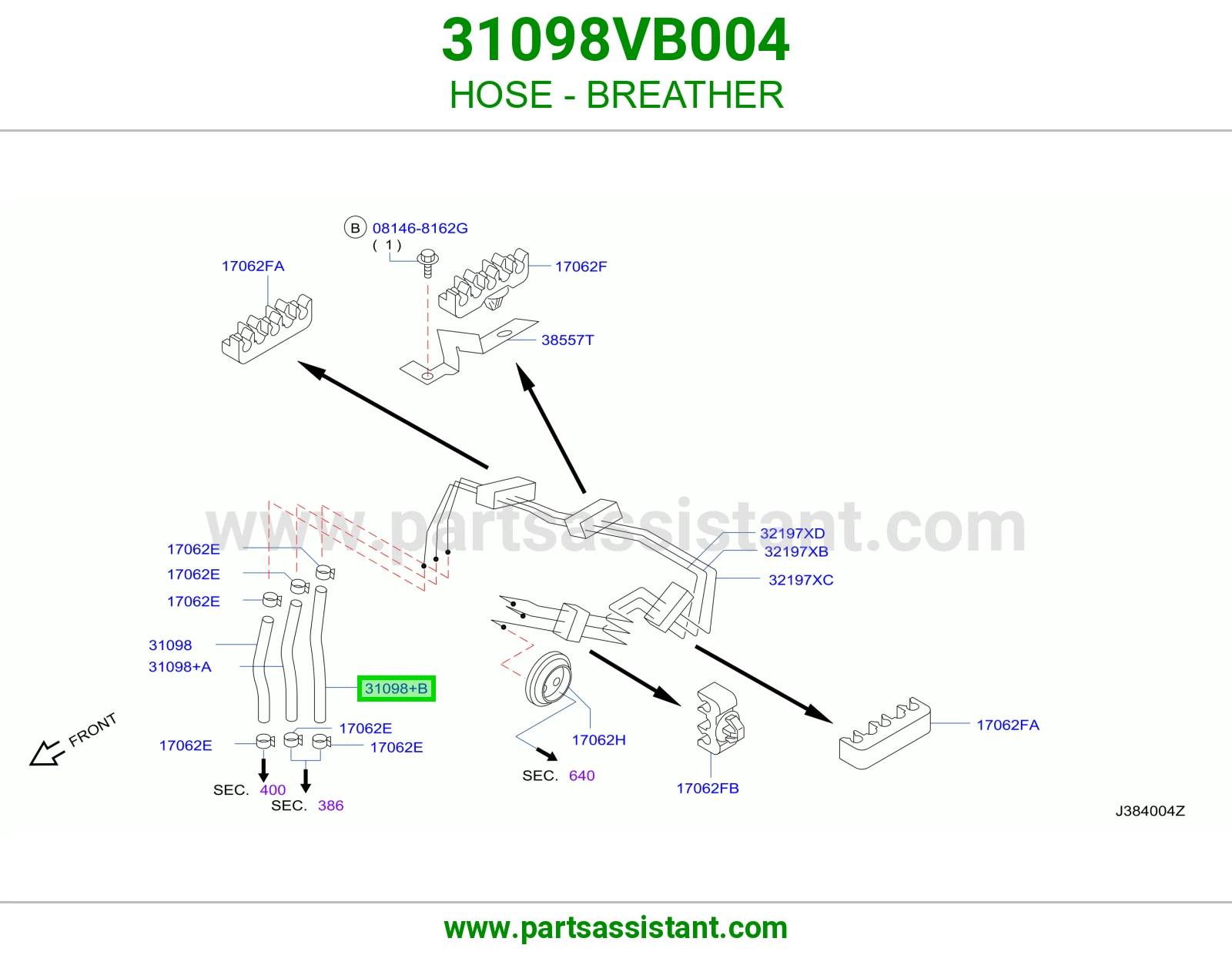 HOSE - BREATHER 31098VB004