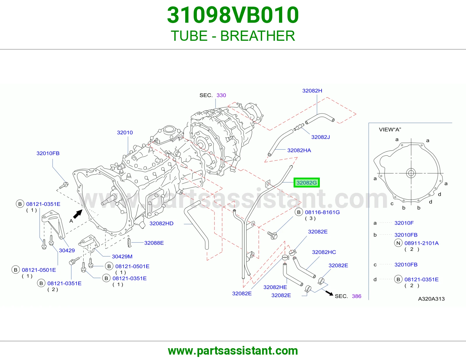 ماسورة فتحة تنفيس 31098VB010