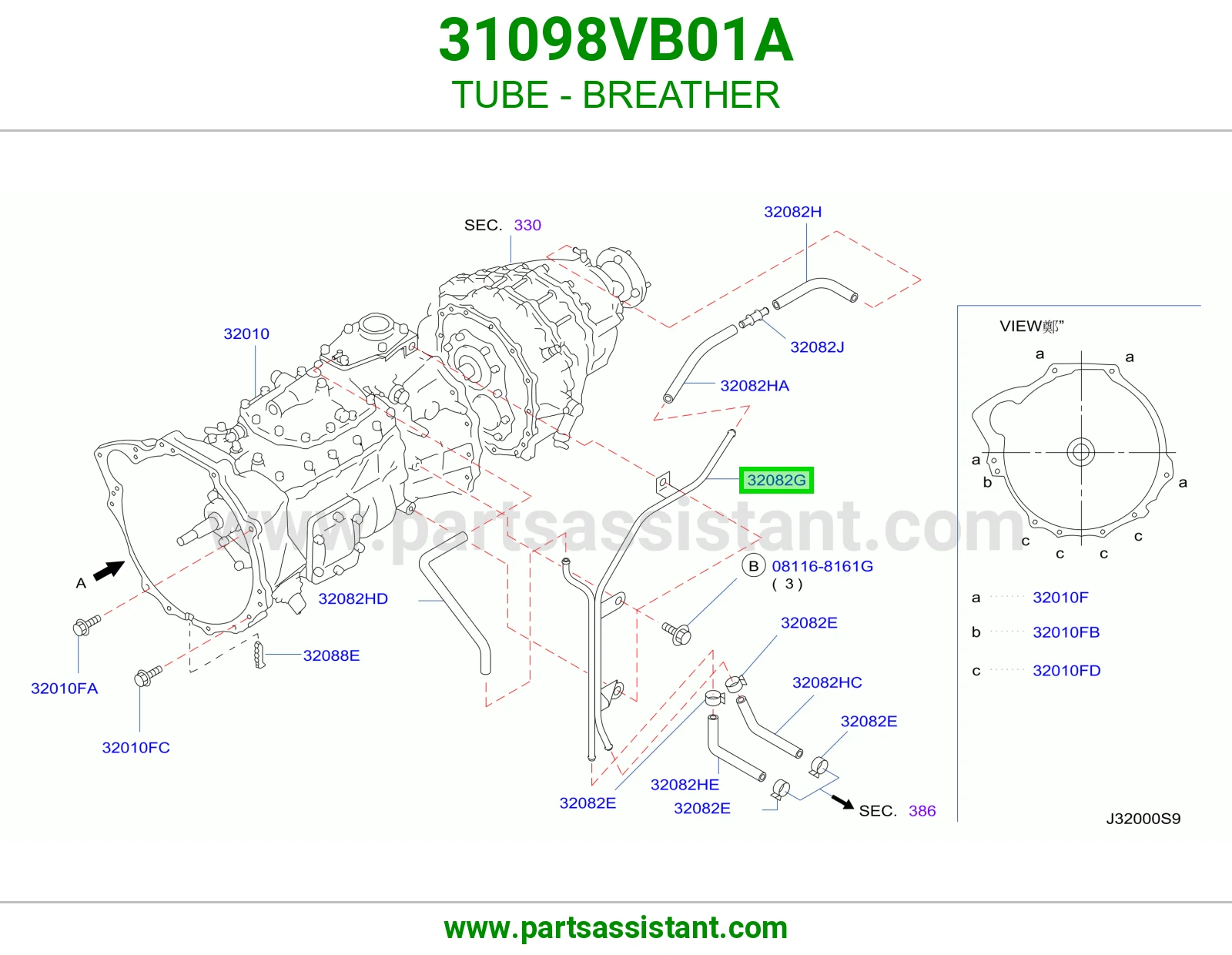 ماسورة فتحة تنفيس 31098VB01A