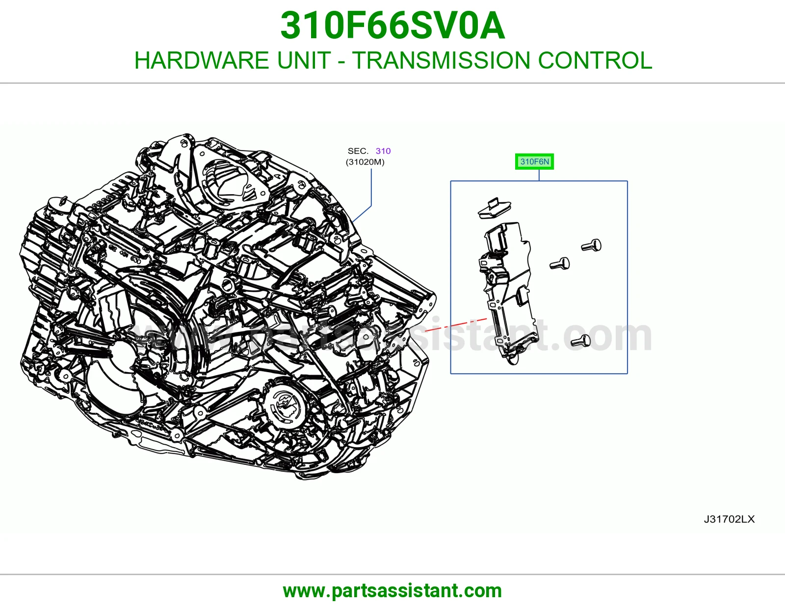 مشقبيات تحكم قير 310F66SV0A