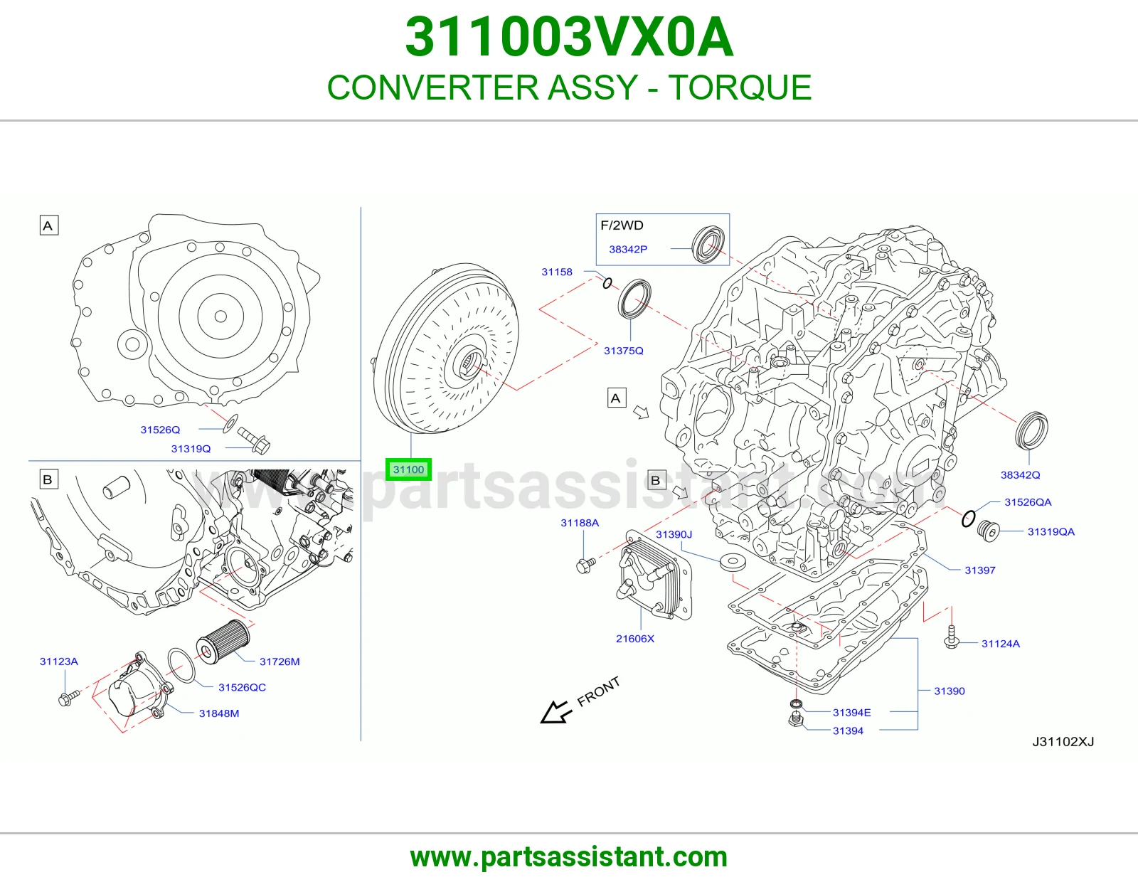 طنجره قير 311003VX0A