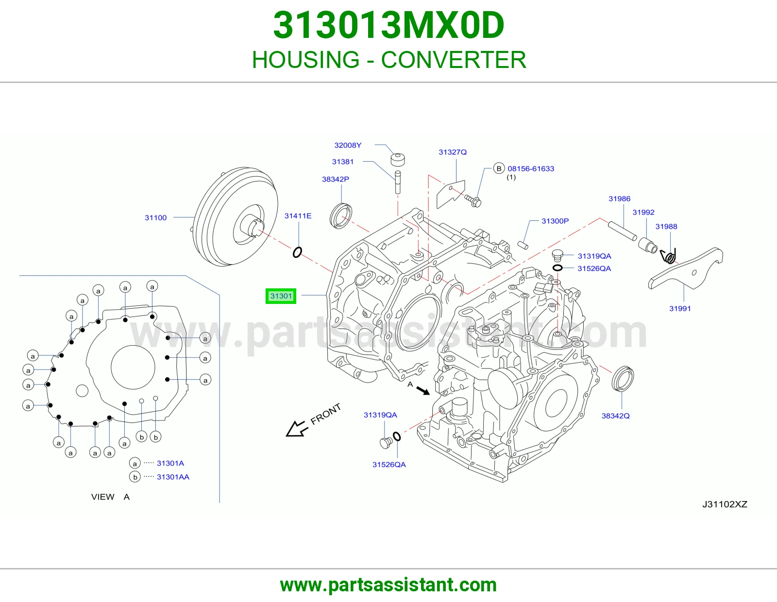علبة محول 313013MX0D