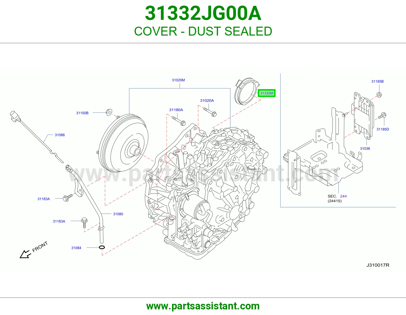 غطاء مانع غبار 31332JG00A