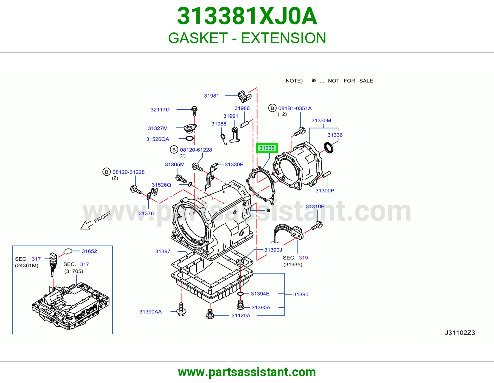 وجه تكملة 313381XJ0A