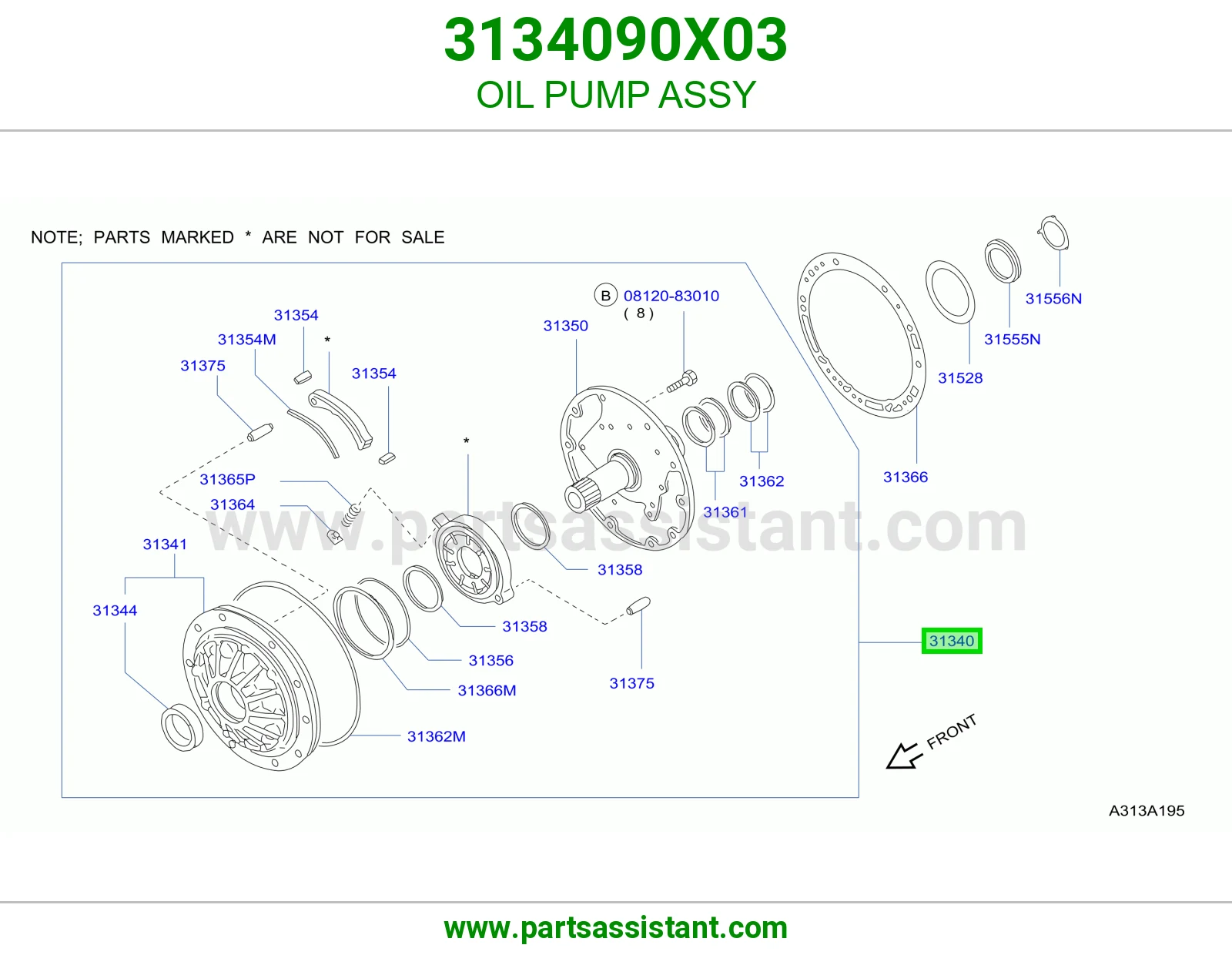 OIL PUMP ASSY 3134090X03