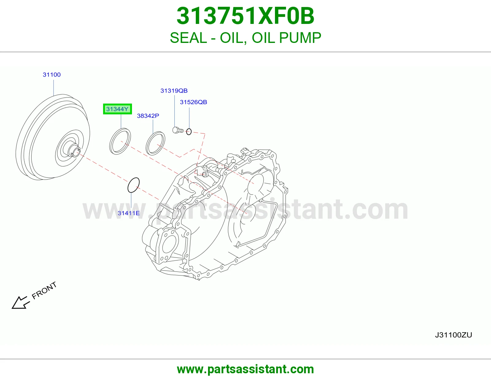 جلدة زيت ترانسفار 313751XF0B