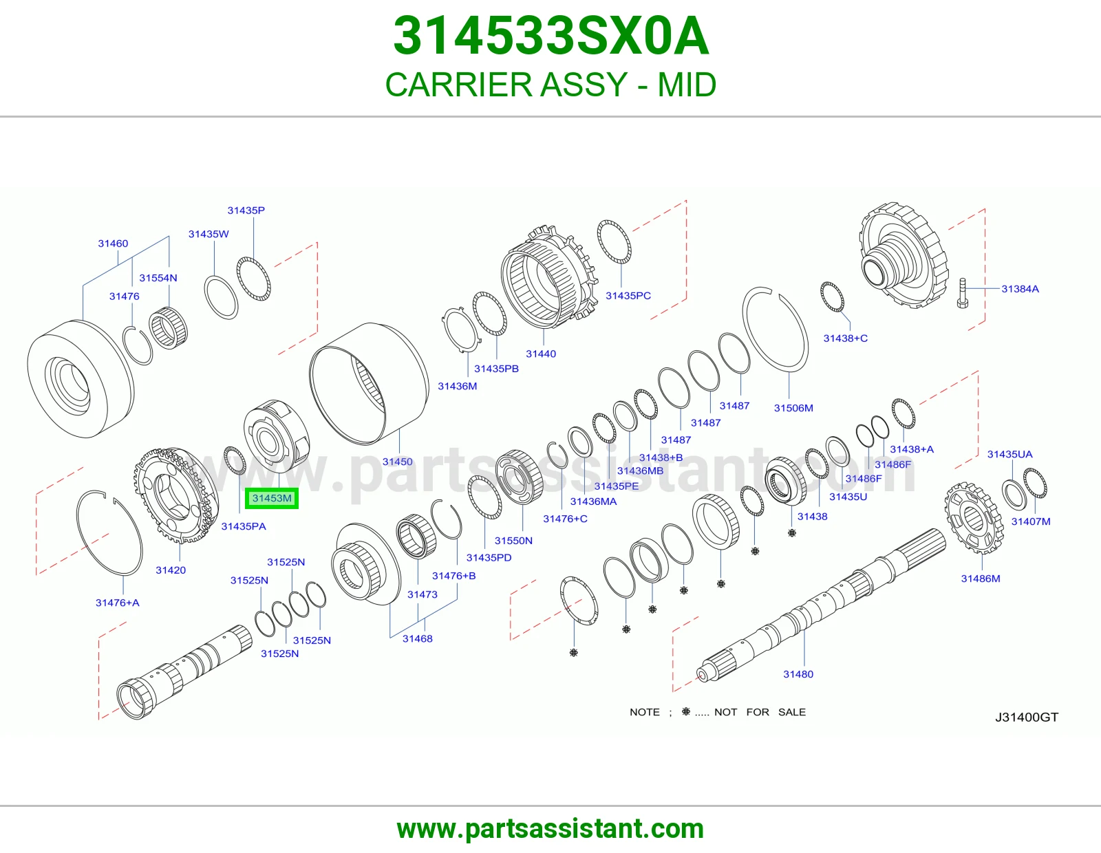 CARRIER ASSY - MID 314533SX0A
