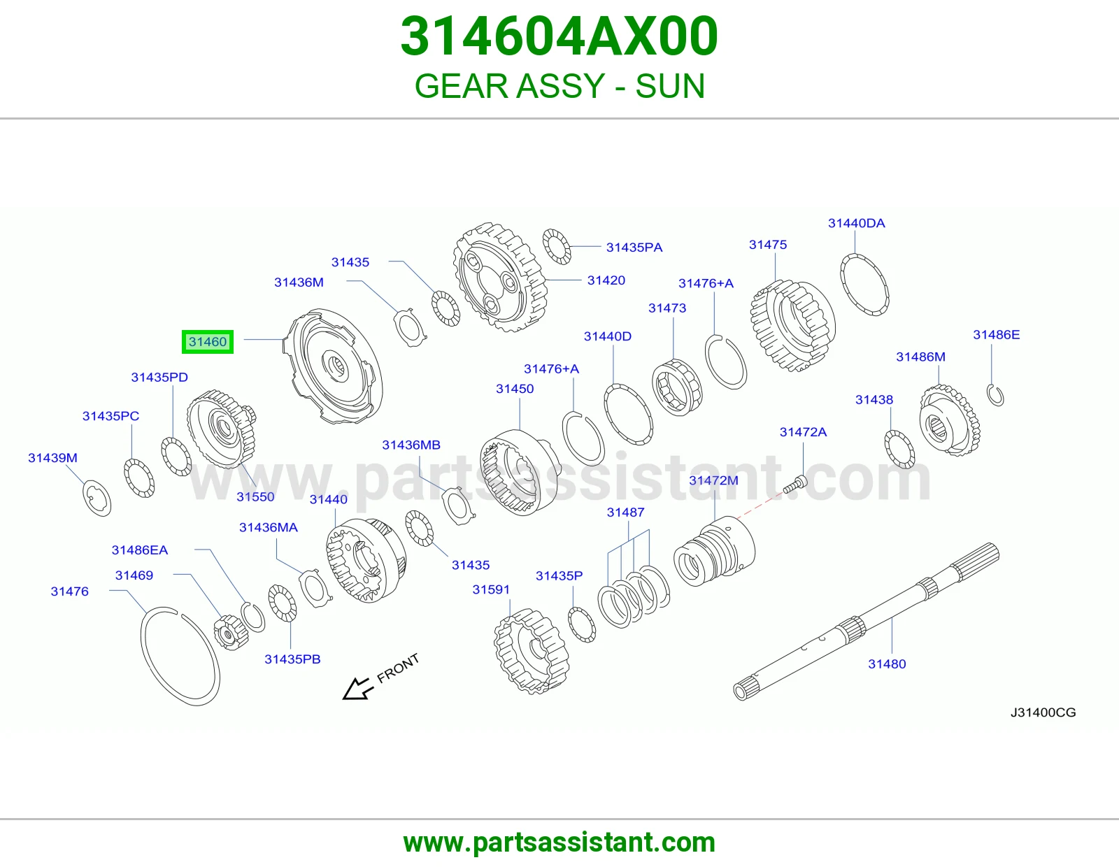 ترس شمسي كامل 314604AX00