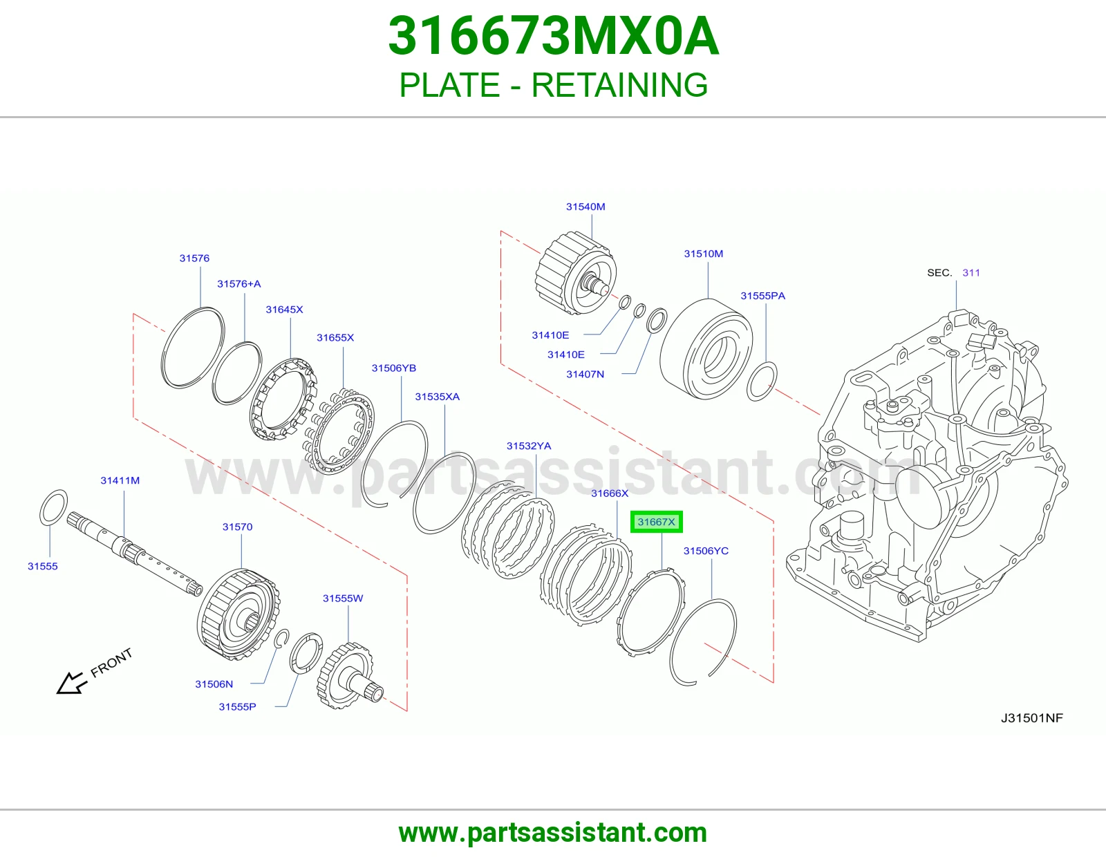 صاجة تثبيت 316673MX0A