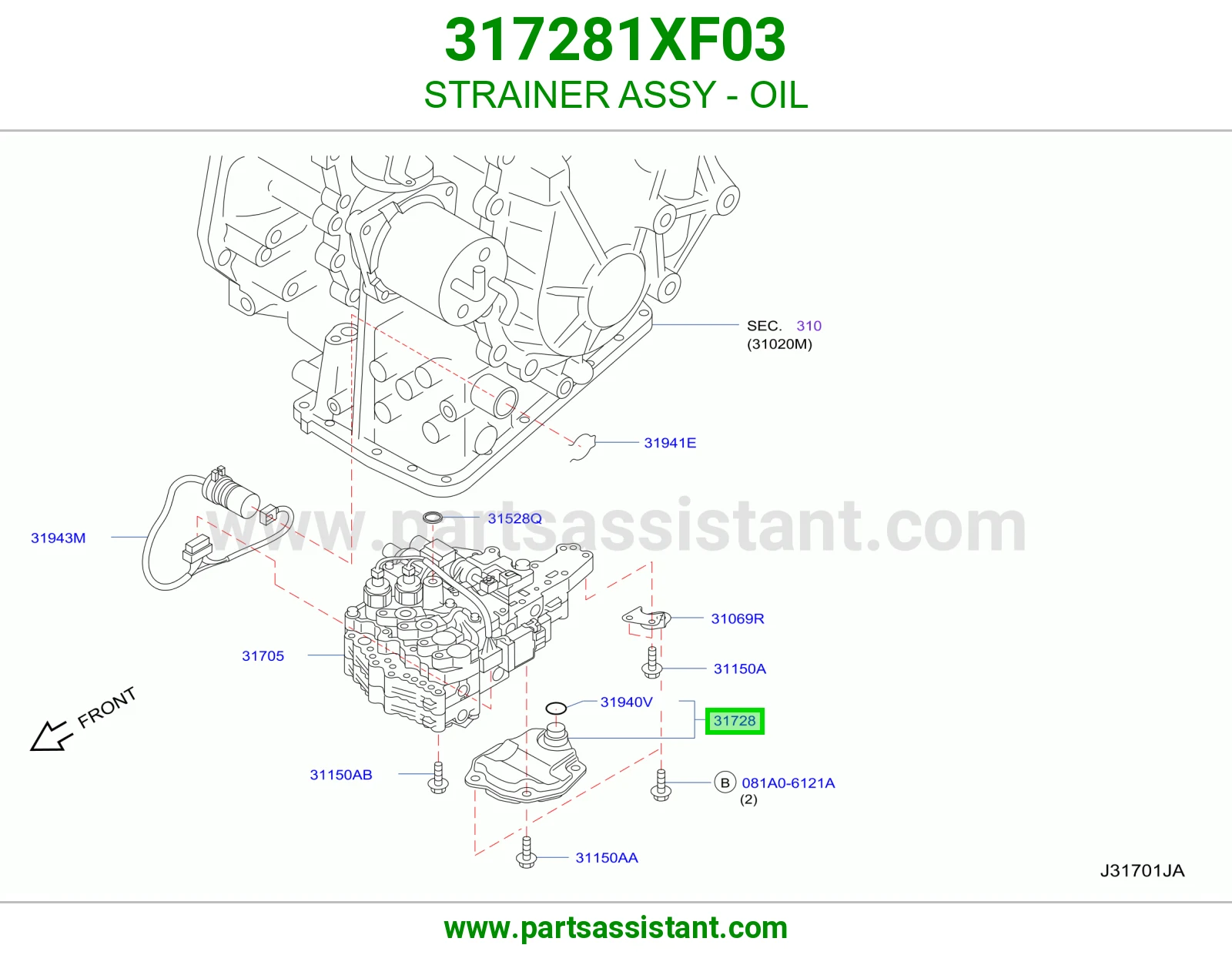 فلتر قير 317281XF03
