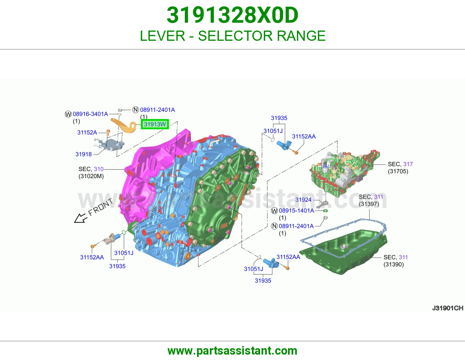 ذراع اختيار النطاق 3191328X0D